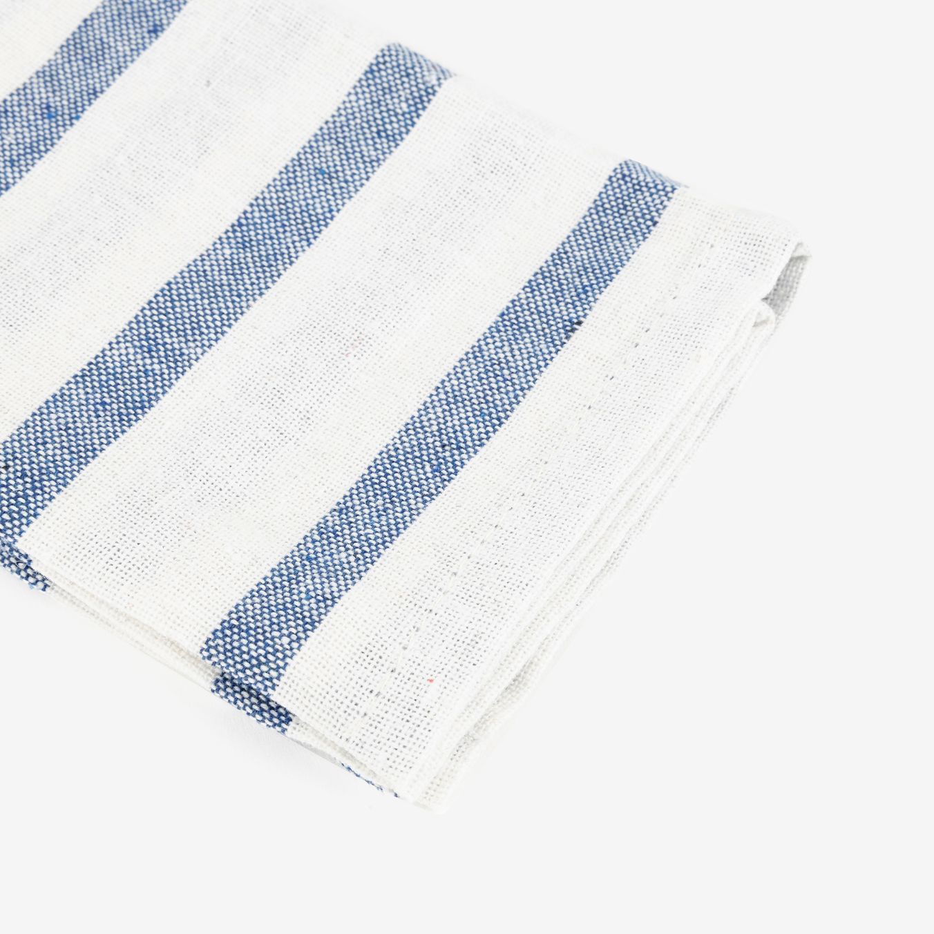 Set de 2 servilletas de algod&oacute;n con rayas azules Maya 43x43cm