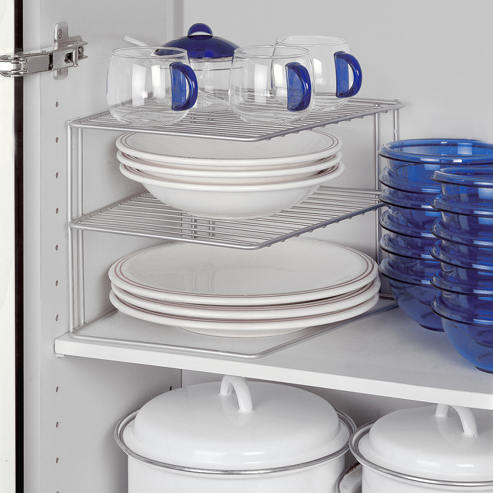 Estante de cocina esquinero con 3 alturas Palio 25x25x19cm