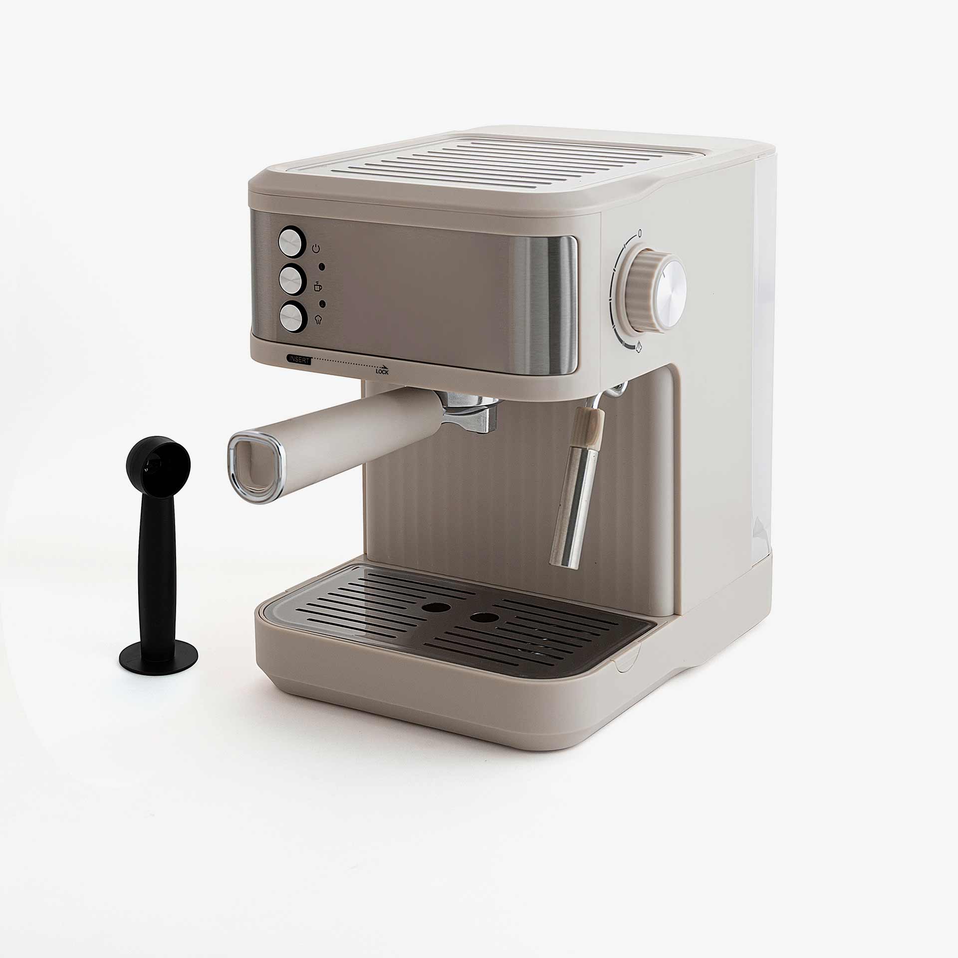 Cafetera expresso 20 bares beige Bruma