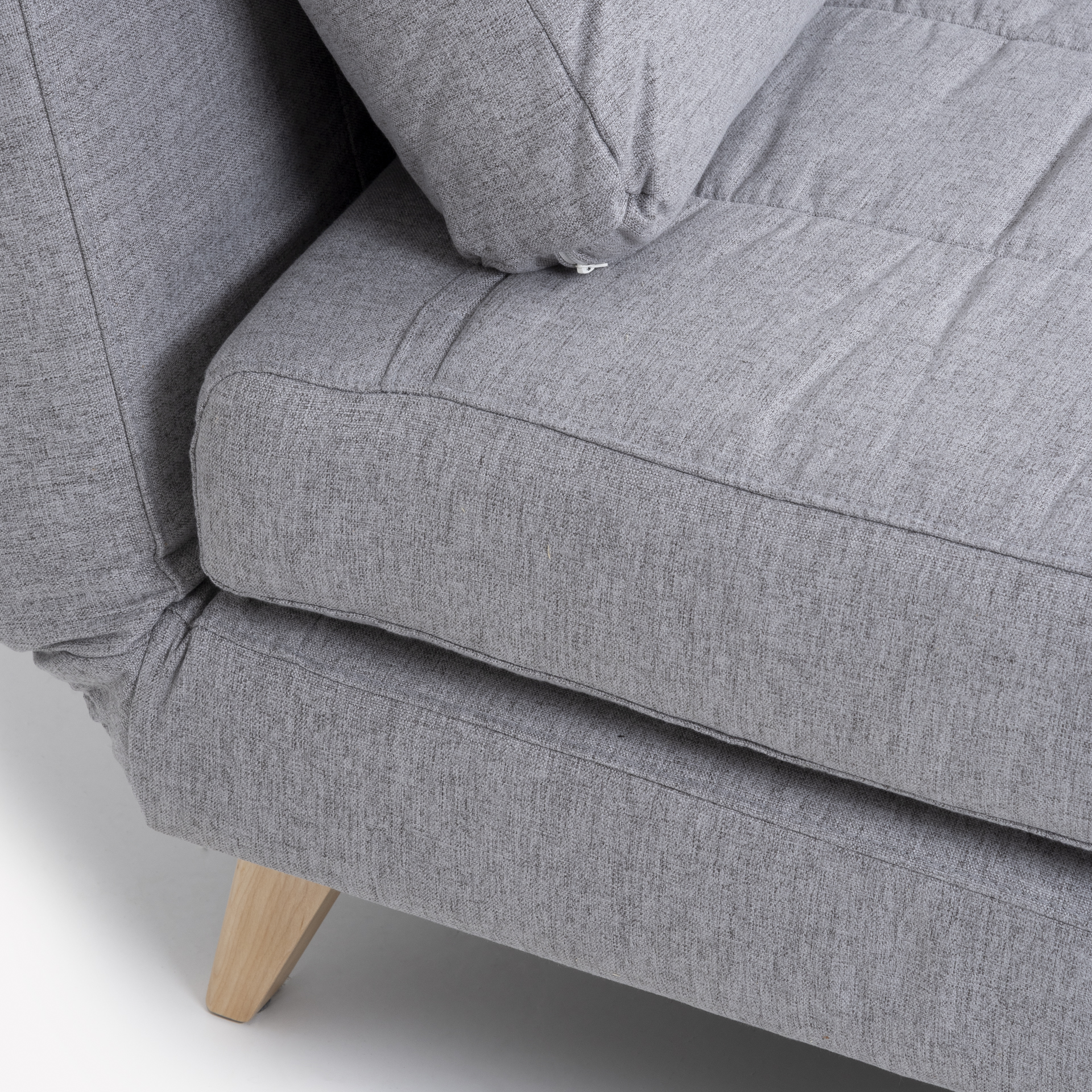 Sofá cama individual gris claro 103x91x82cm