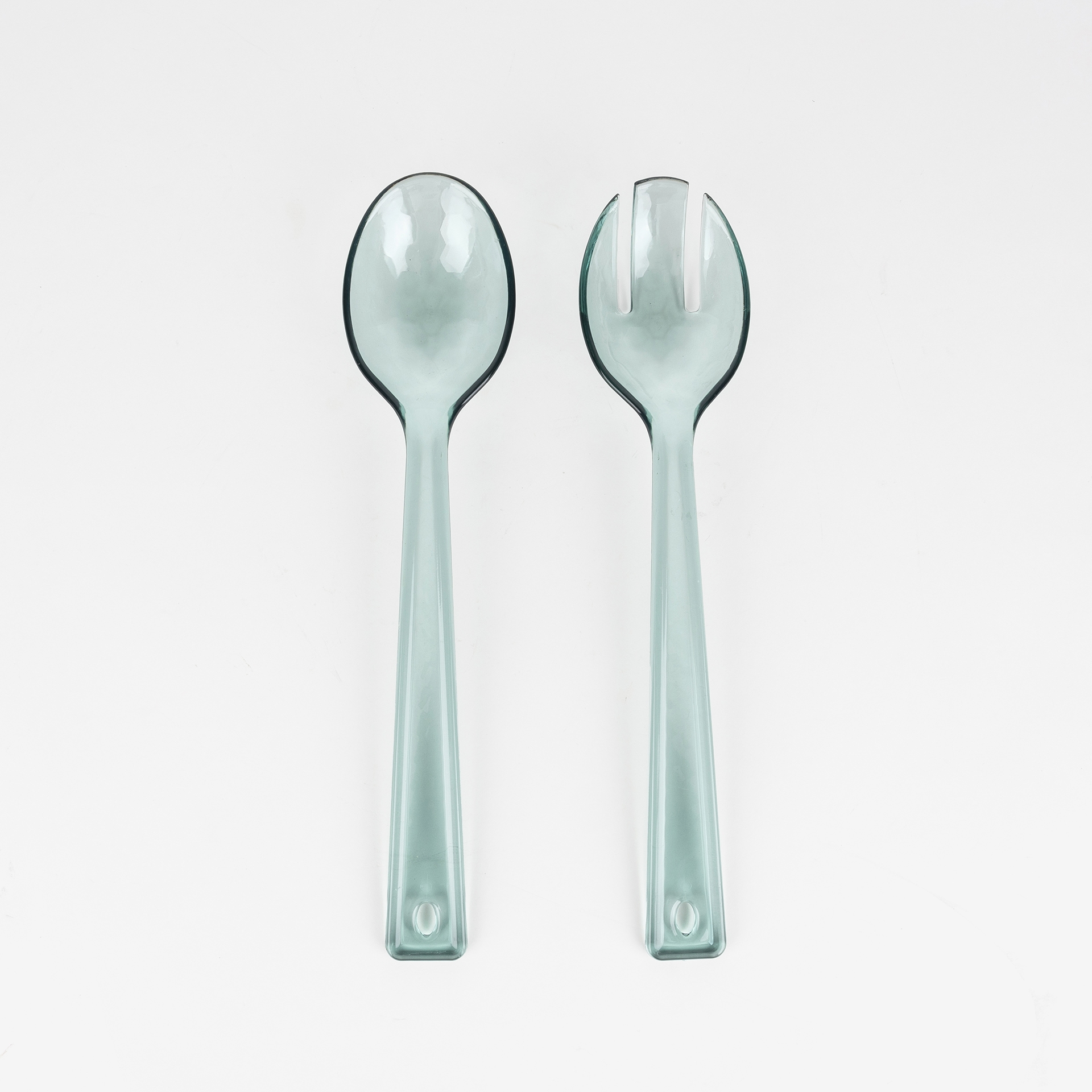 Conjunto de dos cubiertos de plástico para ensalada Bernit