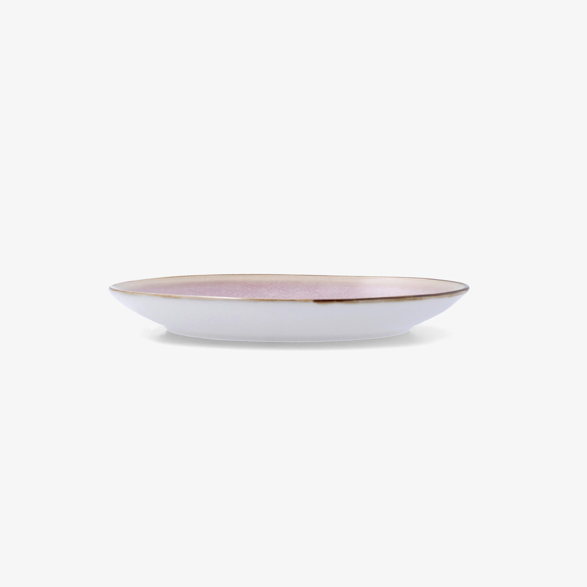 Plato de postre de cer&aacute;mica rosa Blush &Oslash;19cm