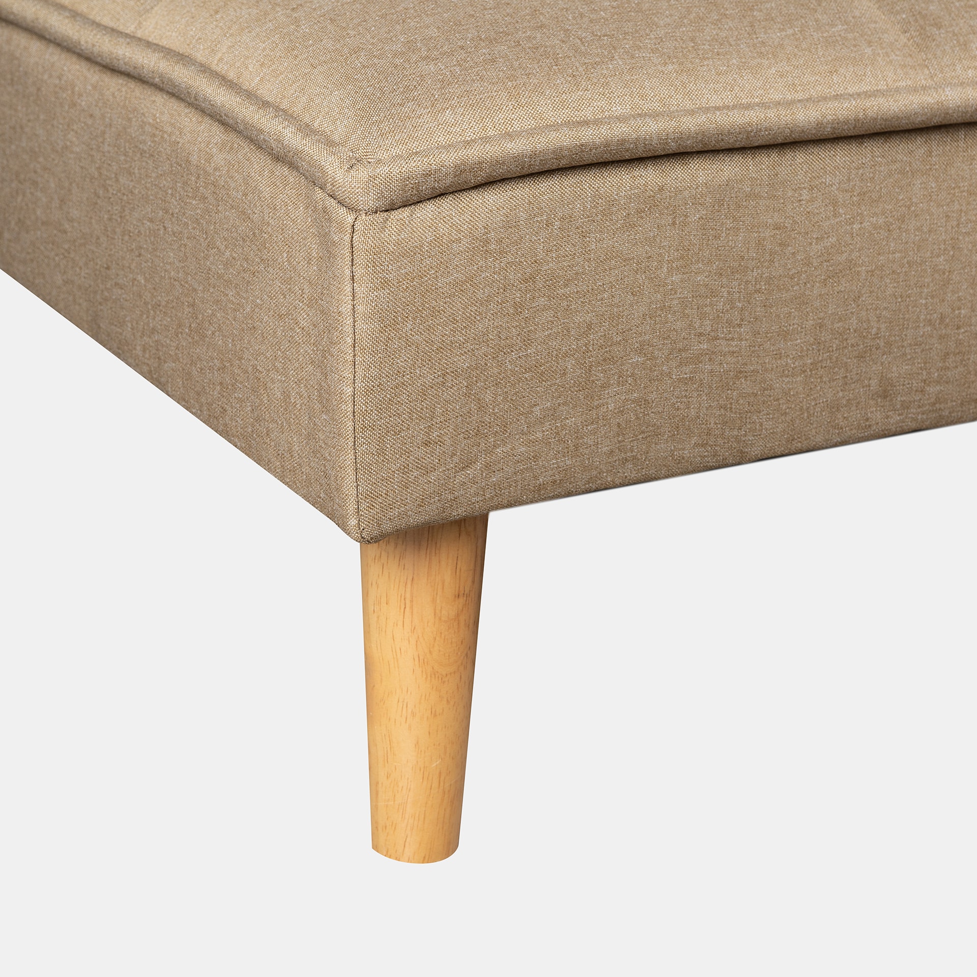 Sof&aacute; cama de lino caqui 178x81/105x80cm