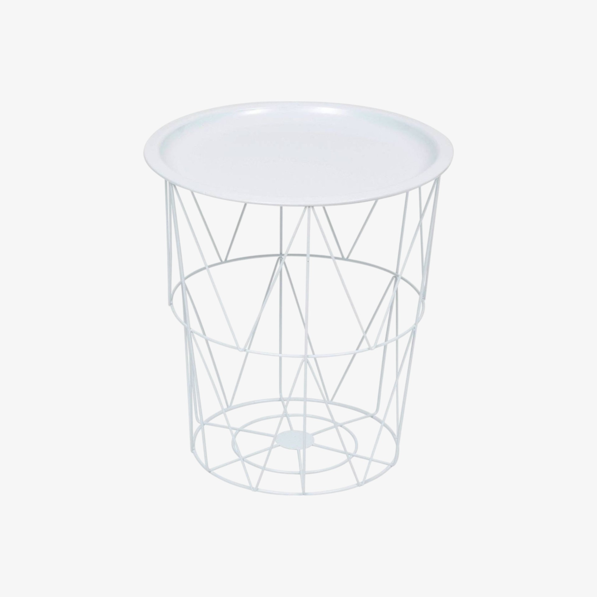 Mesa auxiliar de metal blanca Tina &Oslash;37x40cm