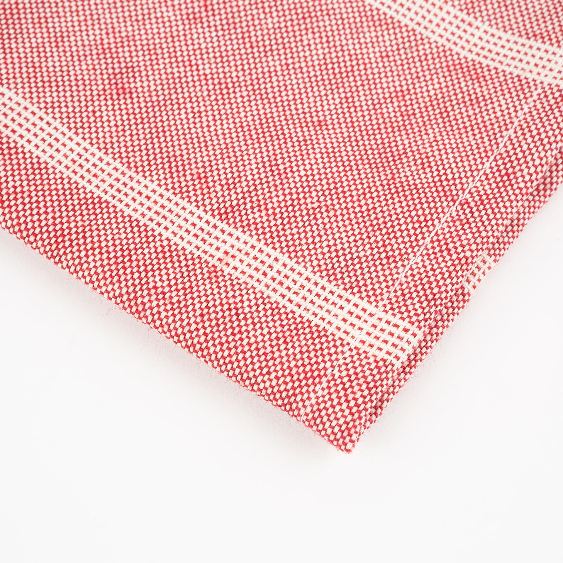 Servilleta de algodón reciclado rayas roja 43x43cm