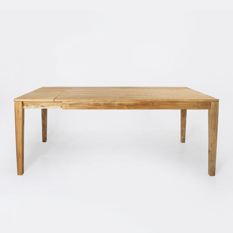 Mesa de comedor extensible de madera de olmo 160/200x100x78cm