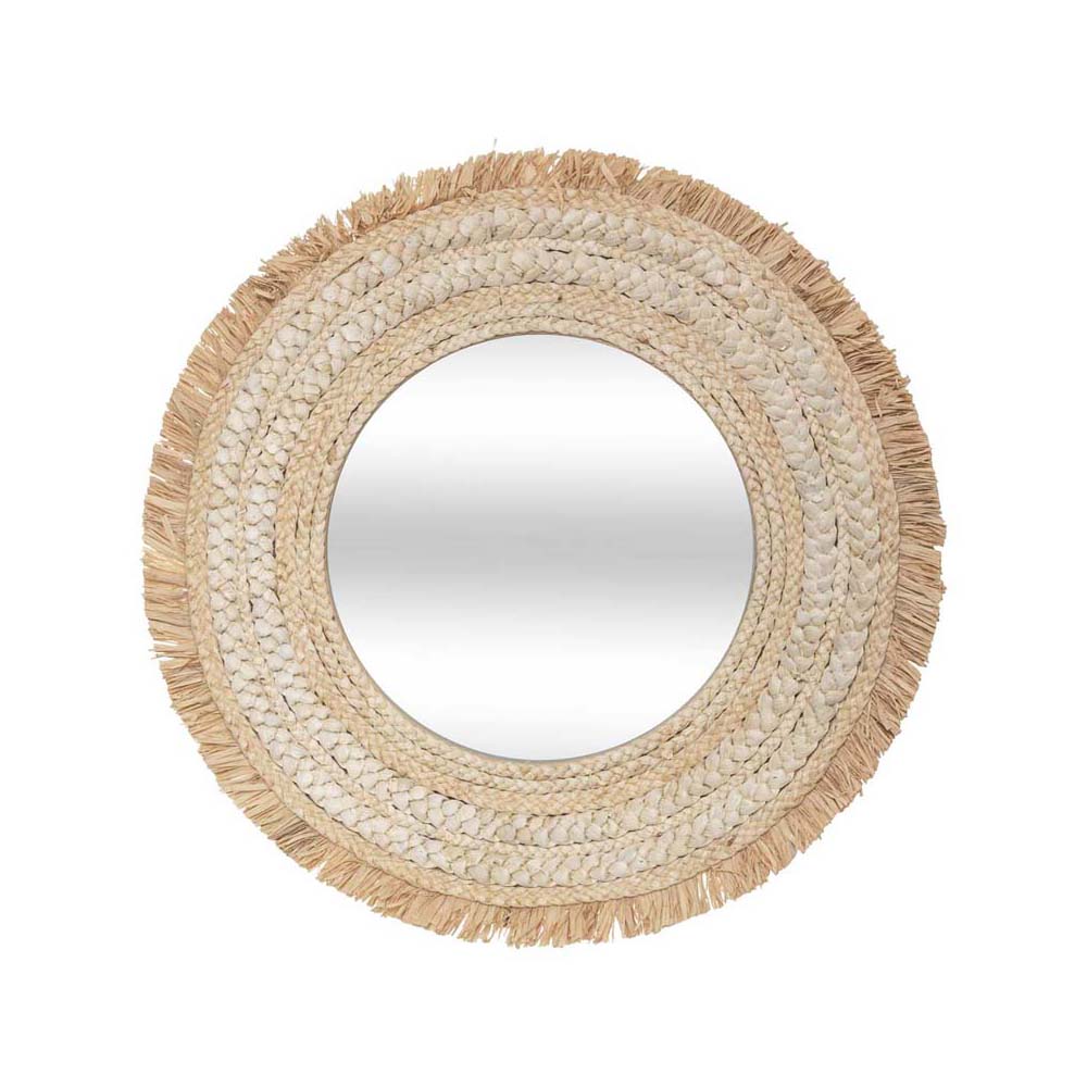 Espejo de pared redondo trenzado Celia &Oslash;68cm