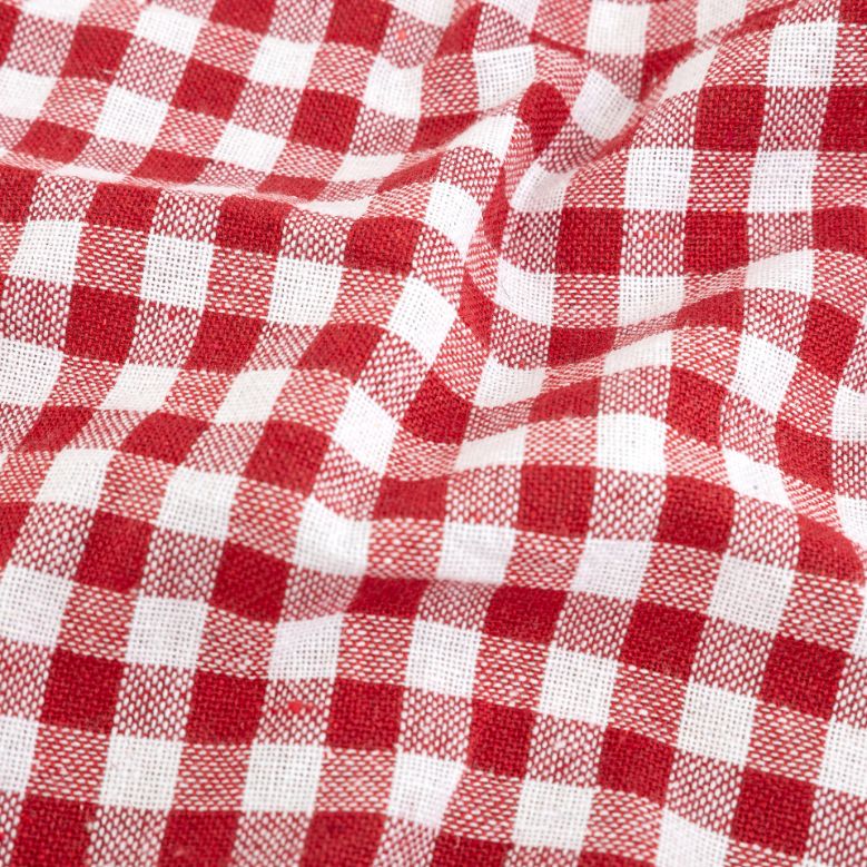 Set de 2 servilletas de algod&oacute;n rojo Vichy43x43cm