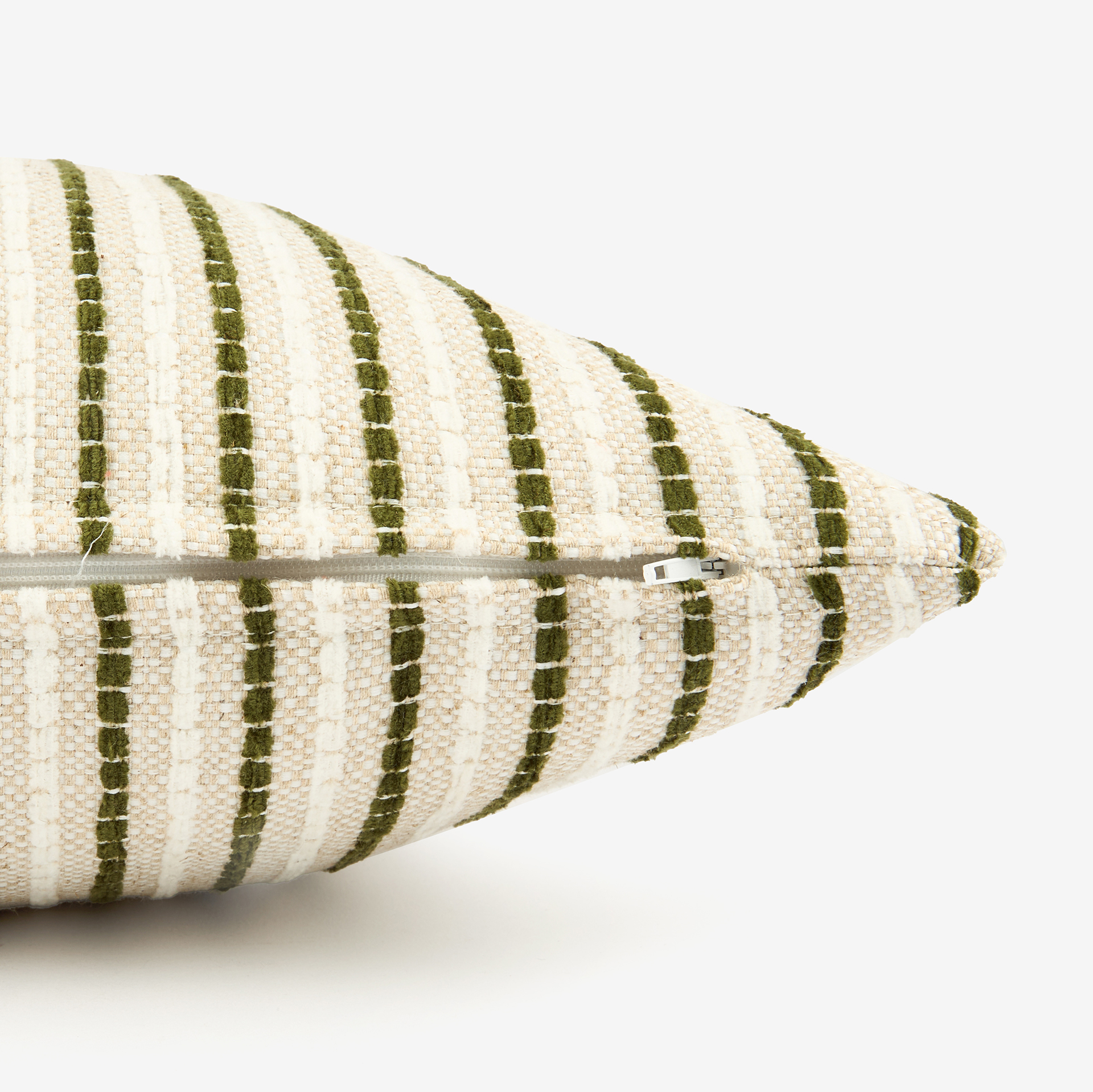 Funda de cojín beige y oliva Olan 45x45cm