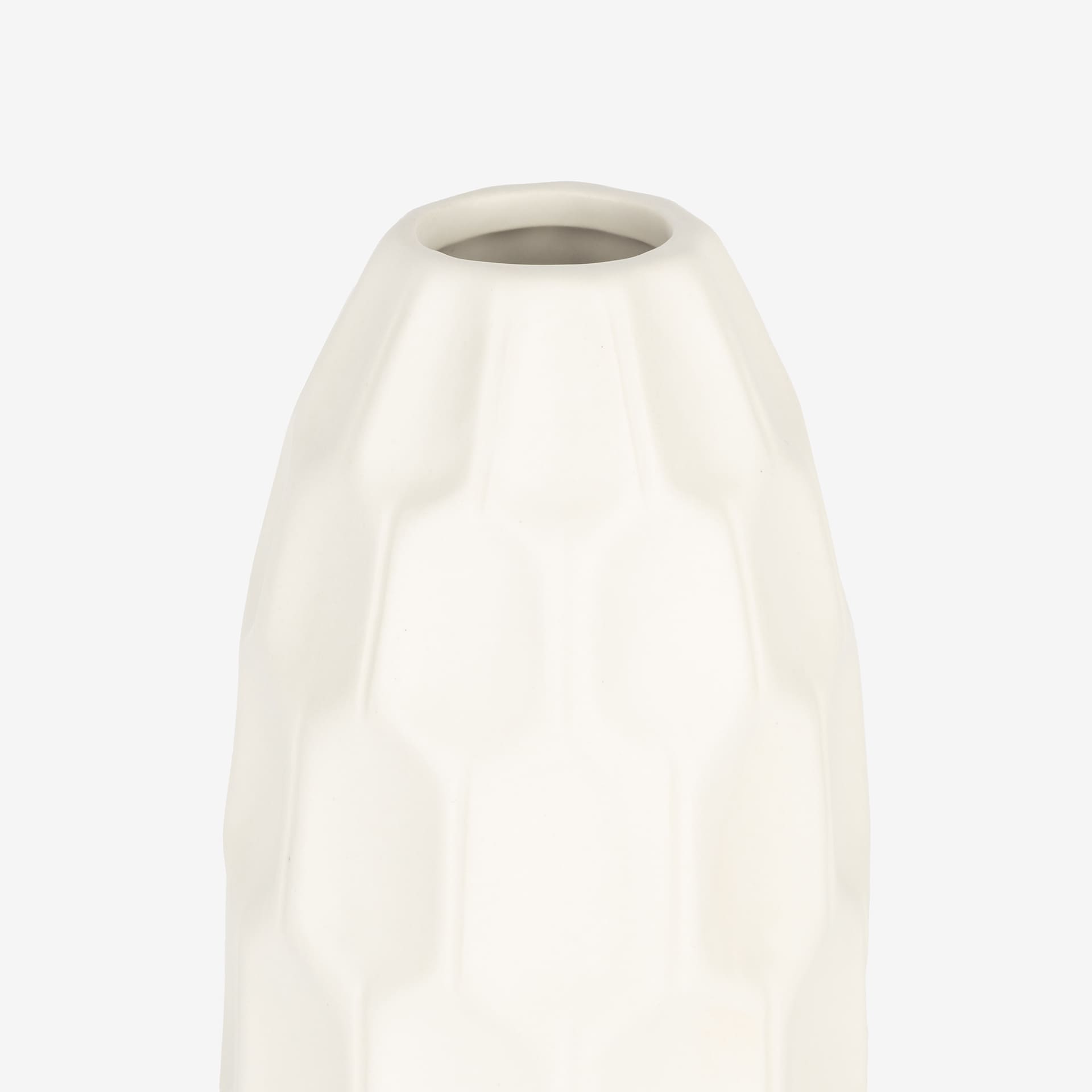 Jarrón de gres blanco Simón Ø9x31cm