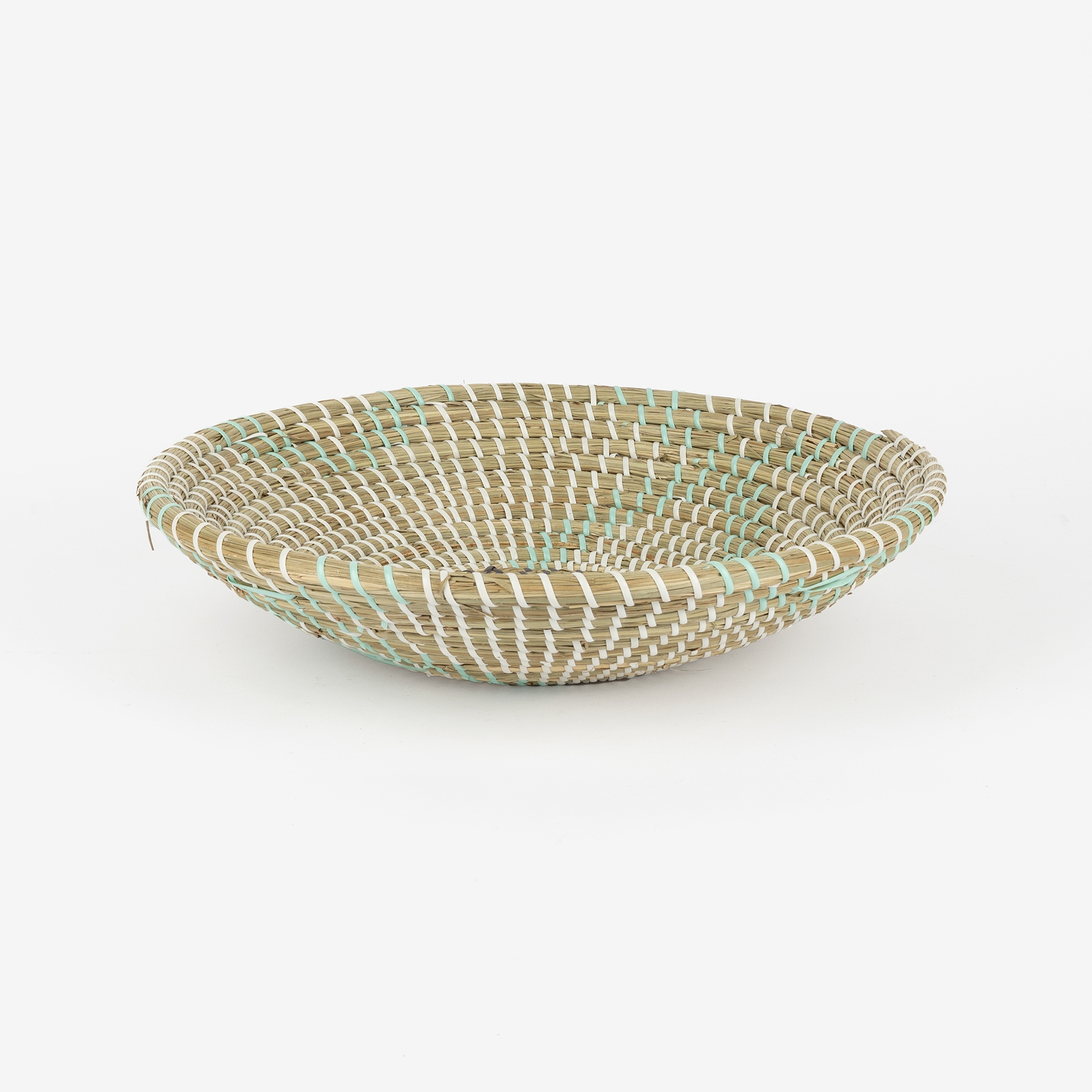 Cesta de junco Ø38x8cm