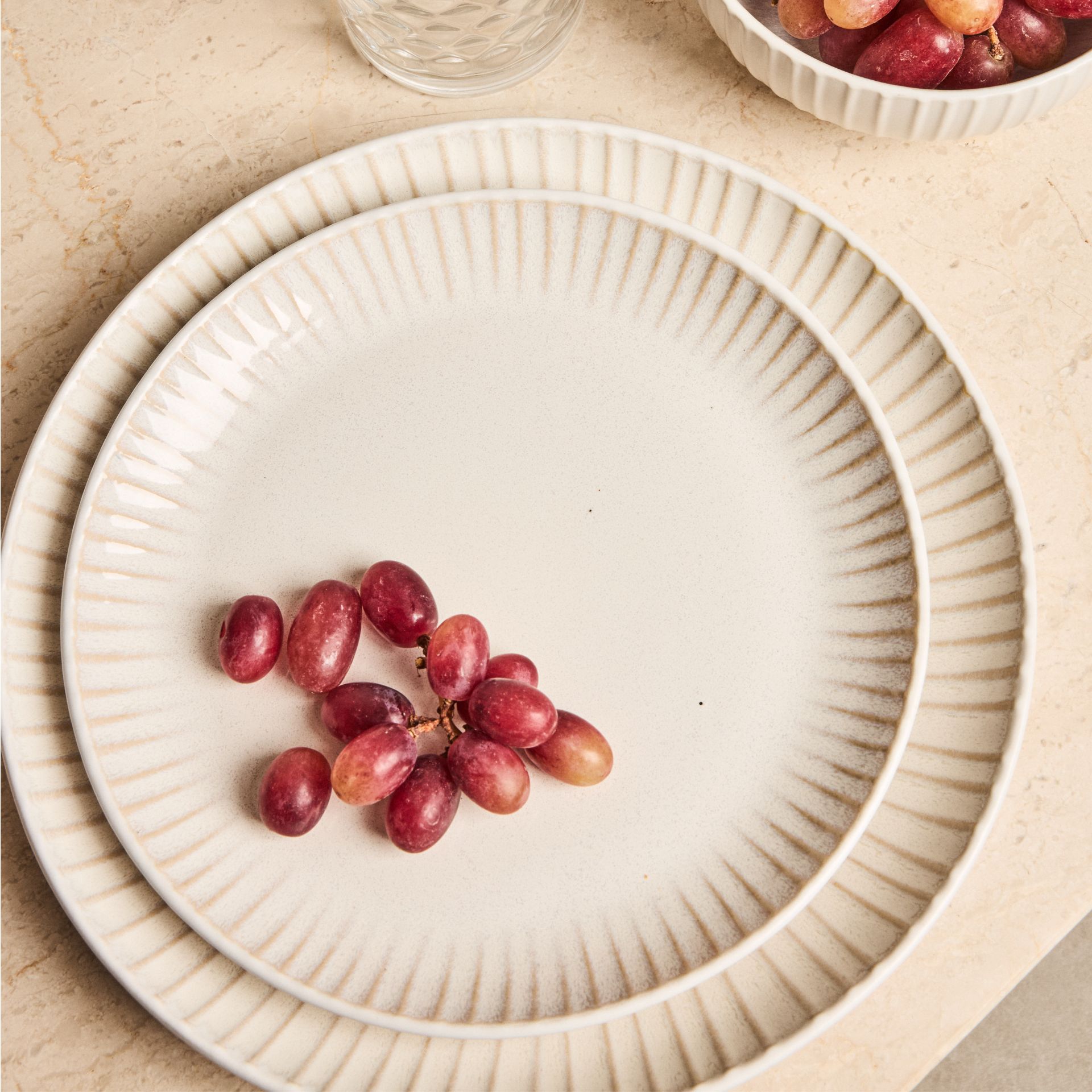 Plato de postre de gres blanco Tauber &Oslash;21cm