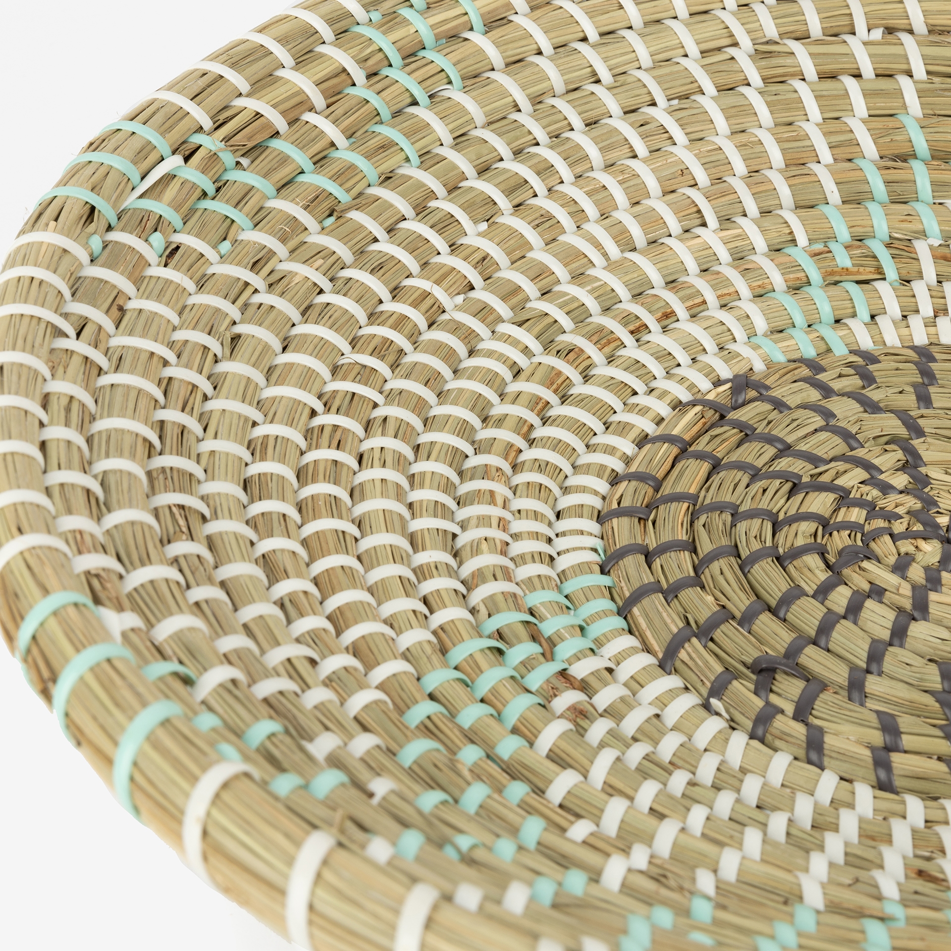 Cesta de junco Ø38x8cm