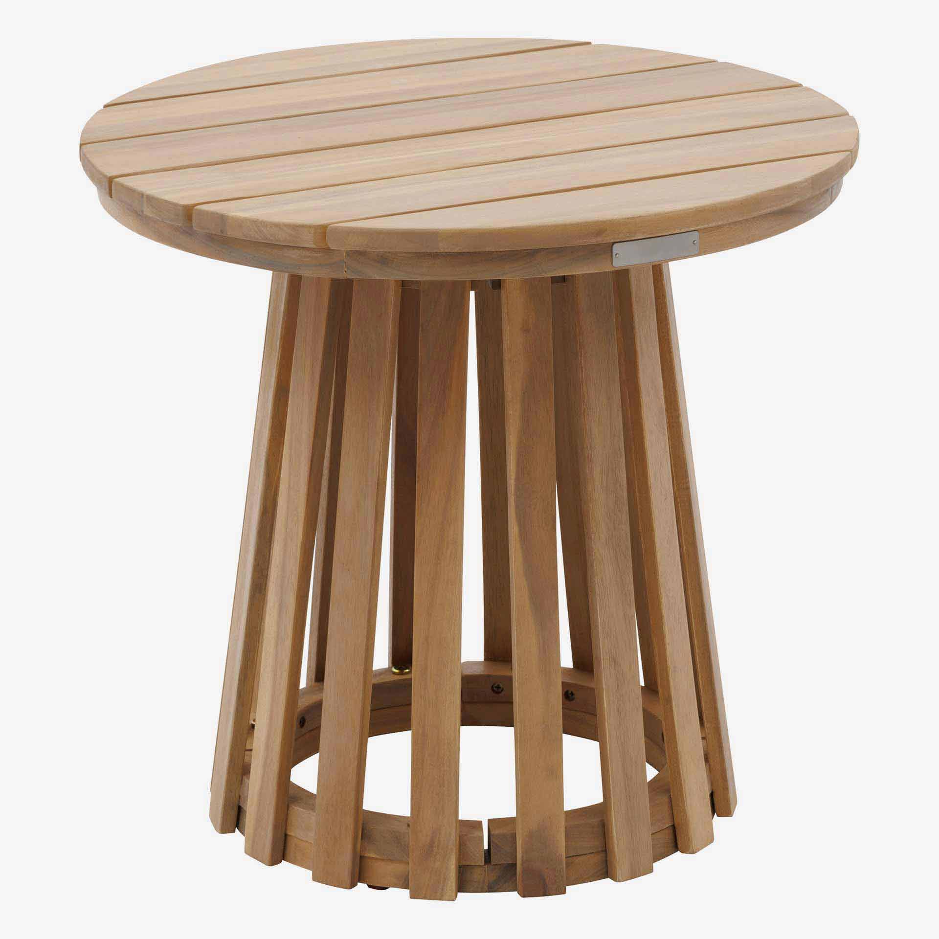 Mesa auxiliar de jard&iacute;n de madera de acacia Osnik &Oslash;50x47cm