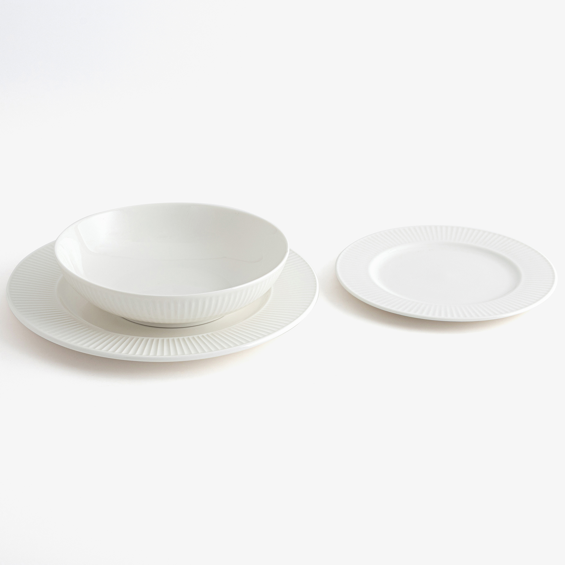 Plato de postre de porcelana new bone china blanco Lara &Oslash;20cm