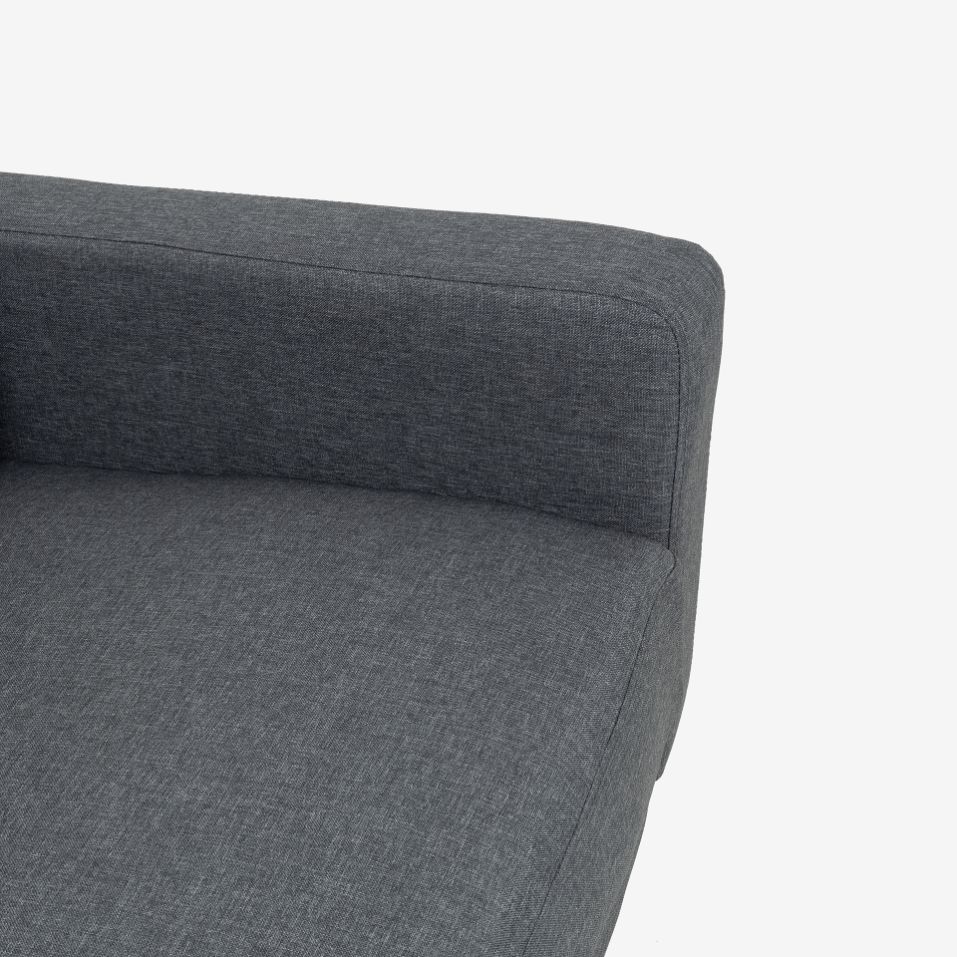 Sofá de 2 plazas de lino gris Padua 178x84,5x83cm