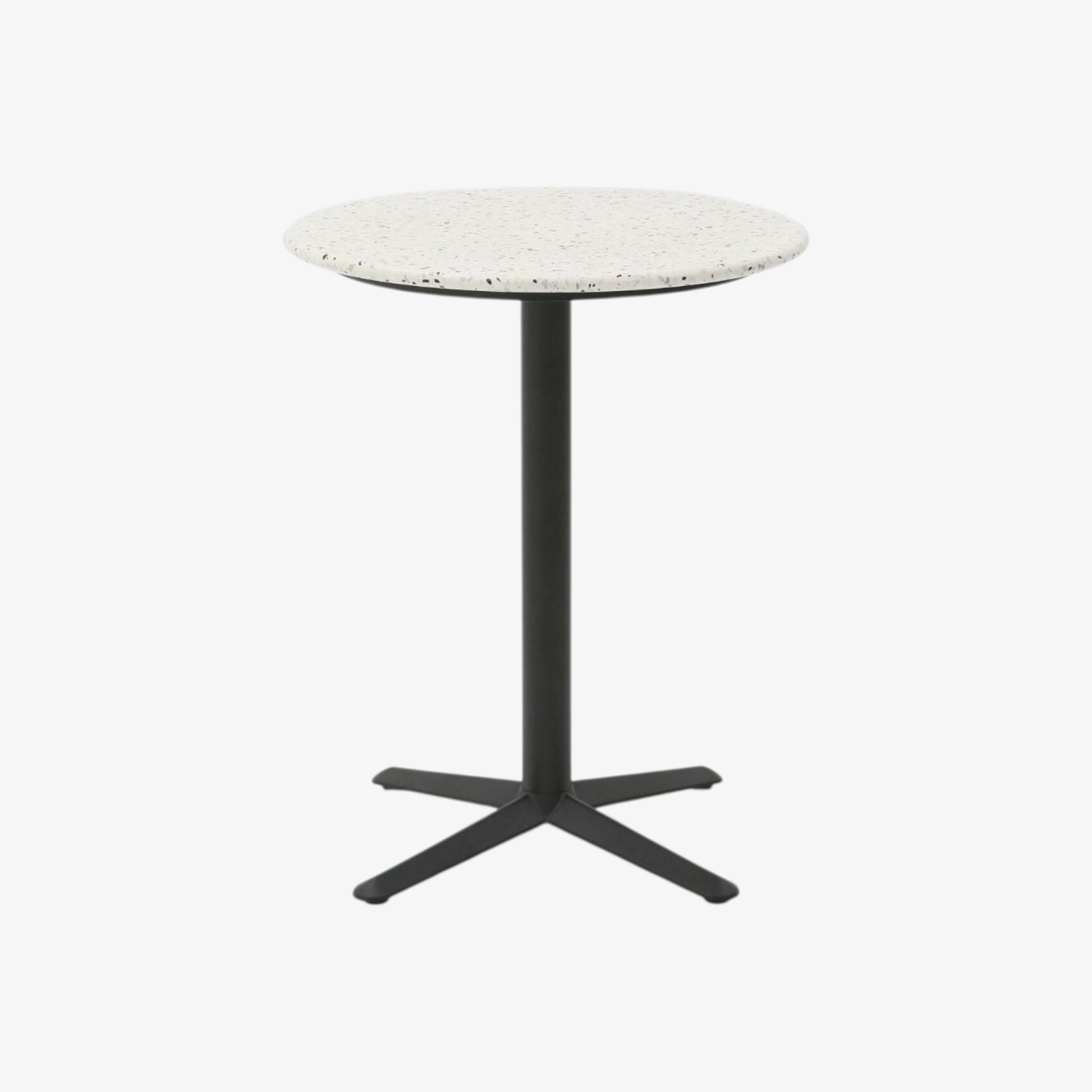 Mesa auxiliar de jardín de piedra blanca Nilo Ø60x72cm