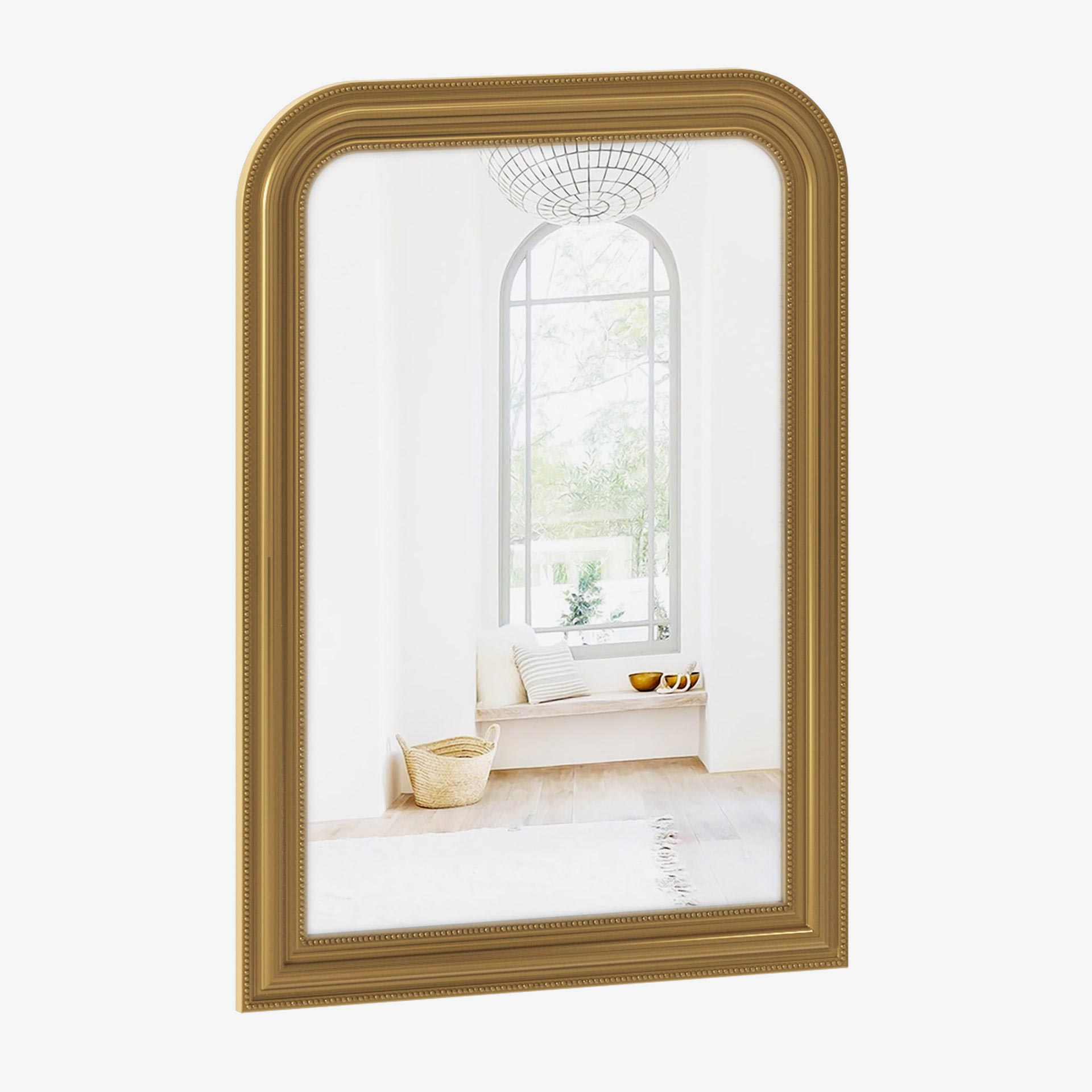 Espejo de pared dorado Elia 103x74cm