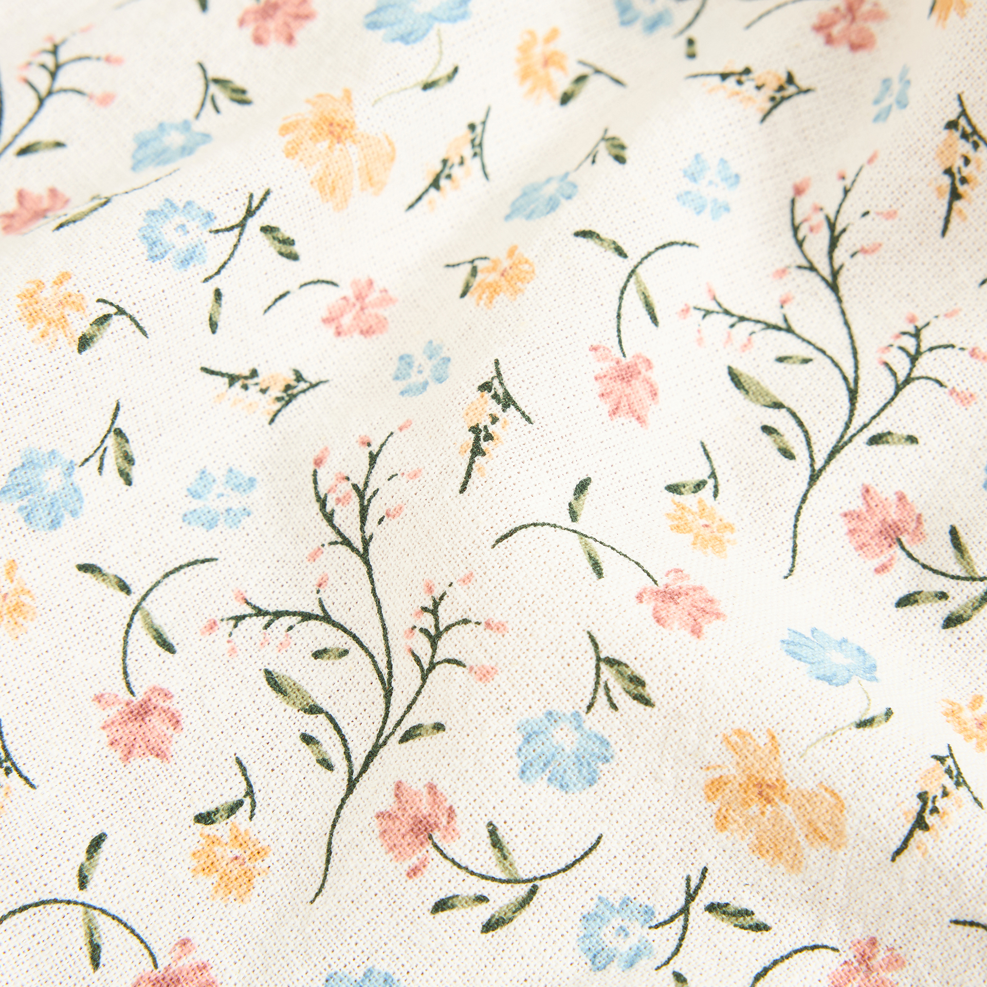 Camino de mesa de algodón flores 35x150cm