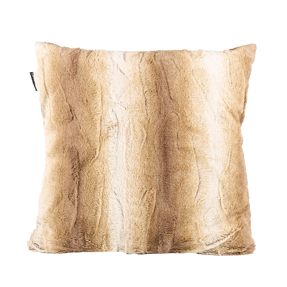 Funda de coj&iacute;n de felpa marr&oacute;n Alp 45x45cm