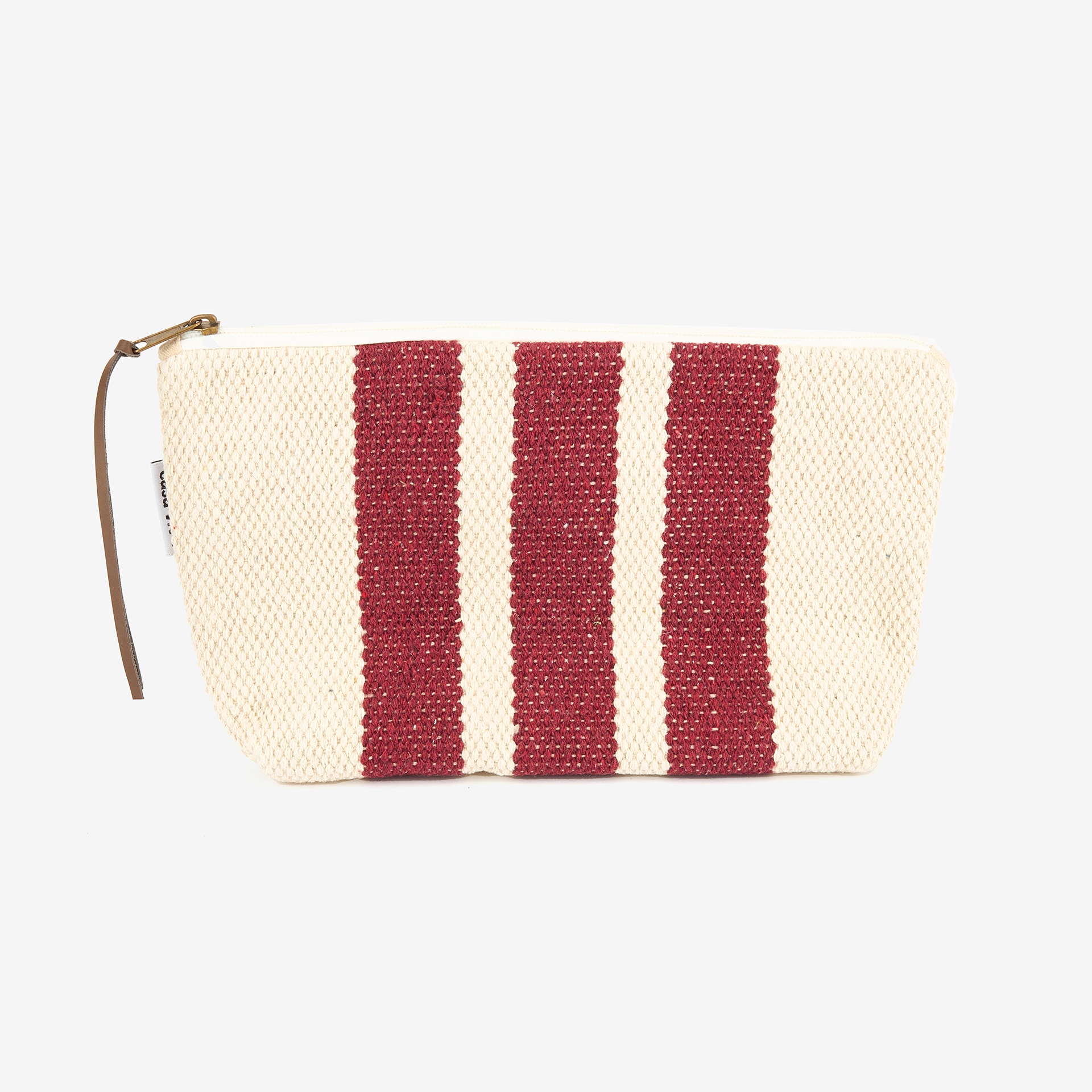 Neceser de algodón rayas rojas Niza 32x19cm