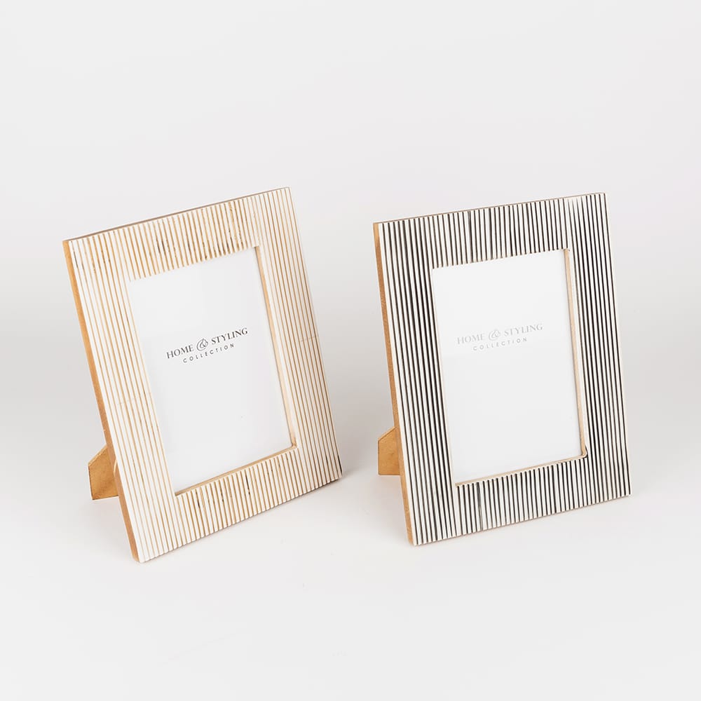 Marco de fotos de madera 2 colores 24x19cm