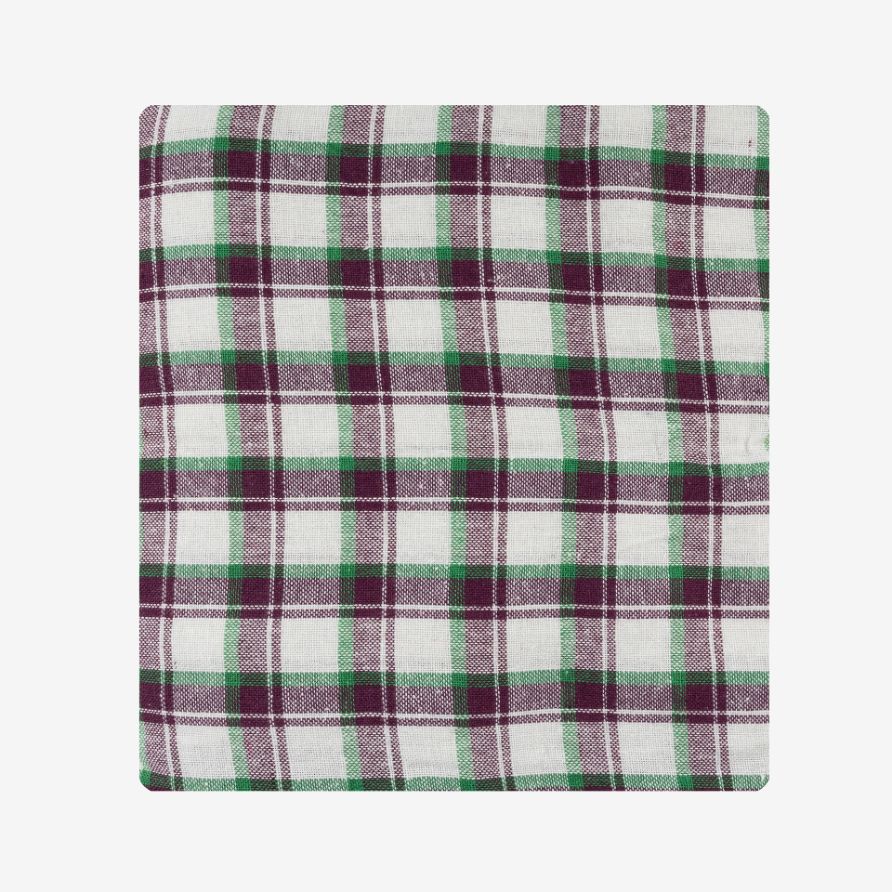 Mantel de algod&oacute;n con estampado de cuadros 150x200cm