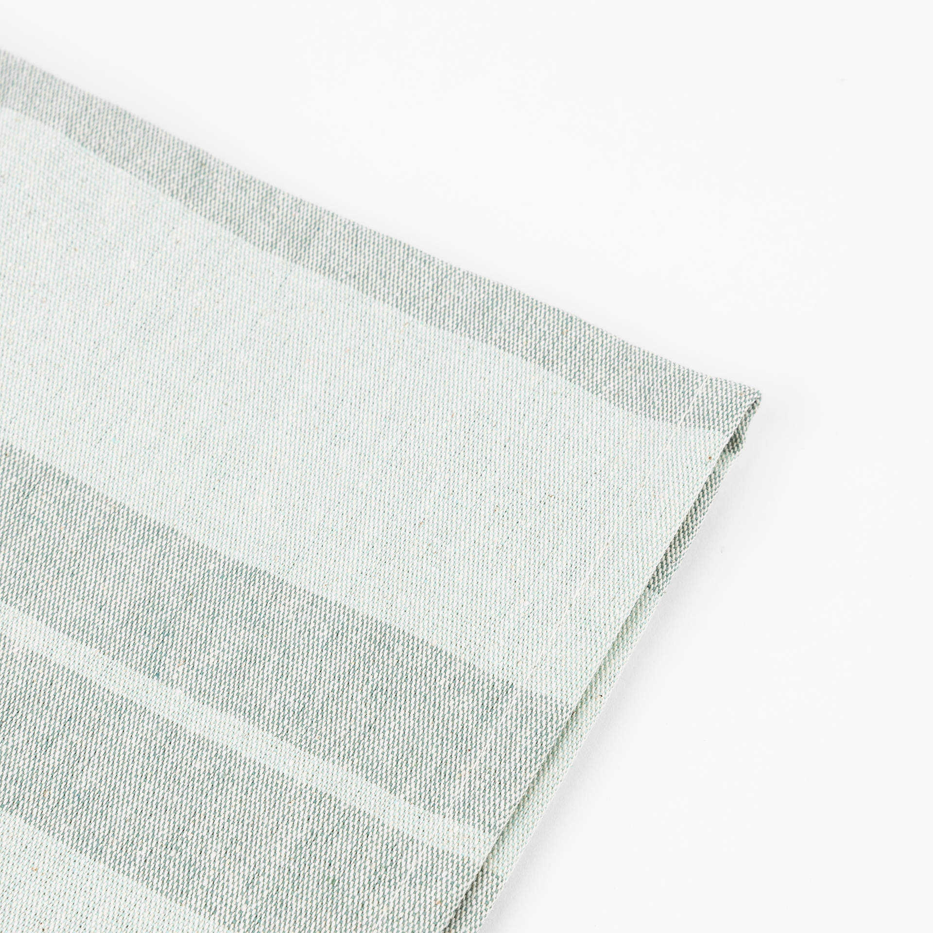 Servilleta de algod&oacute;n reciclado rayas verde 45x45cm