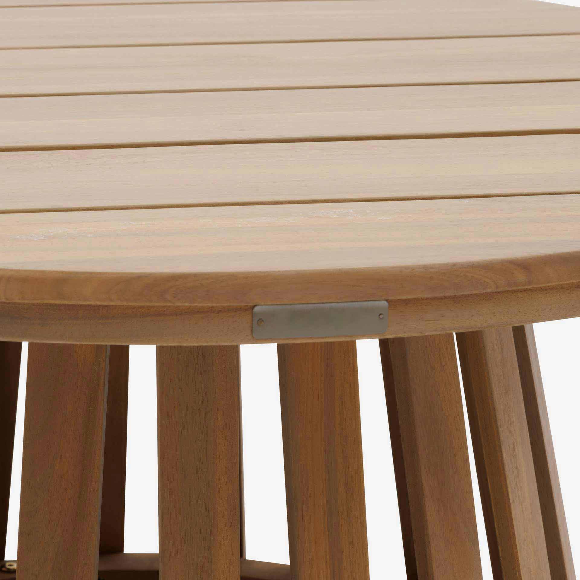 Mesa auxiliar de jard&iacute;n de madera de acacia Osnik &Oslash;80x40cm