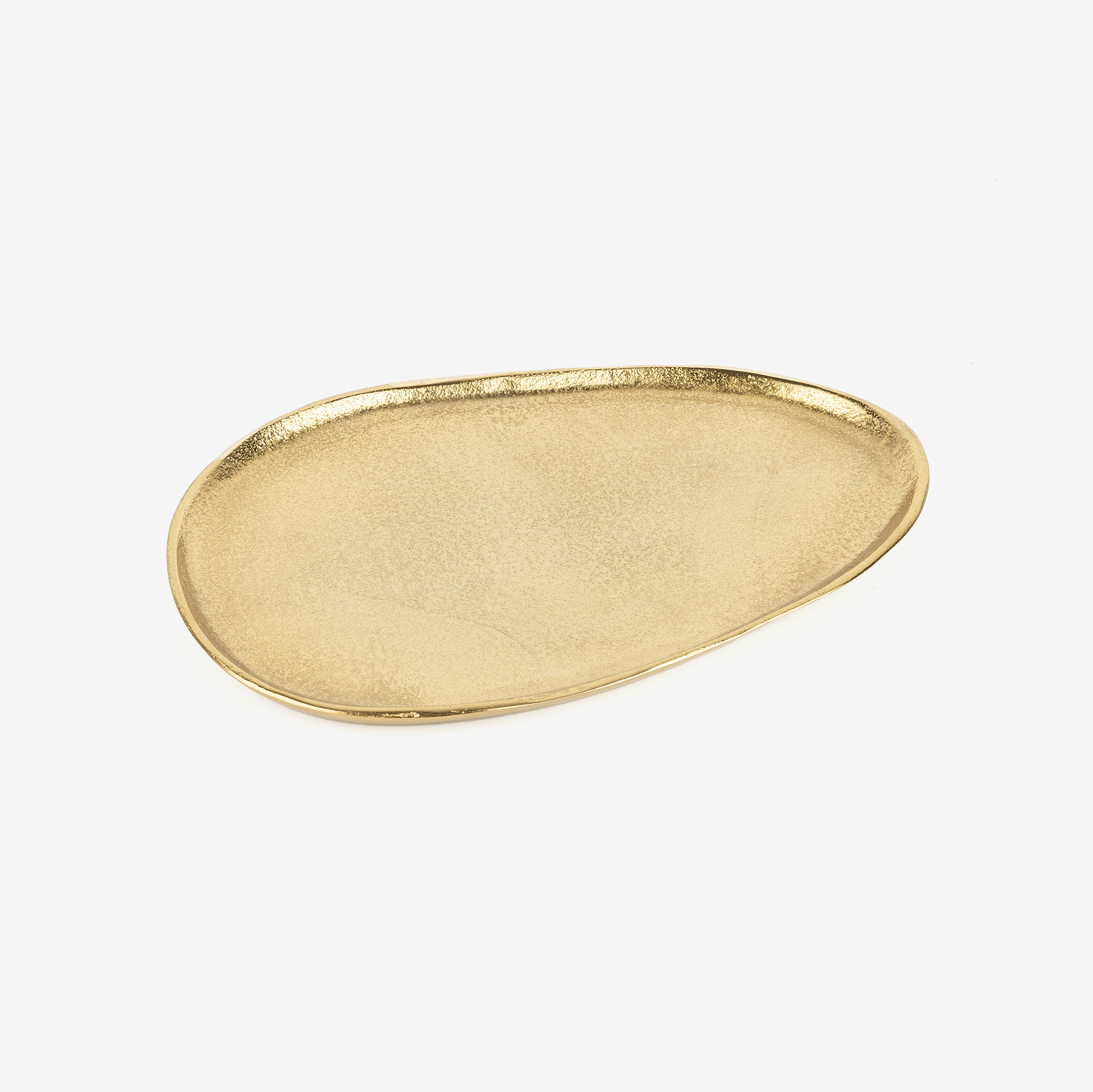 Centro de mesa de aluminio dorado 35x23cm