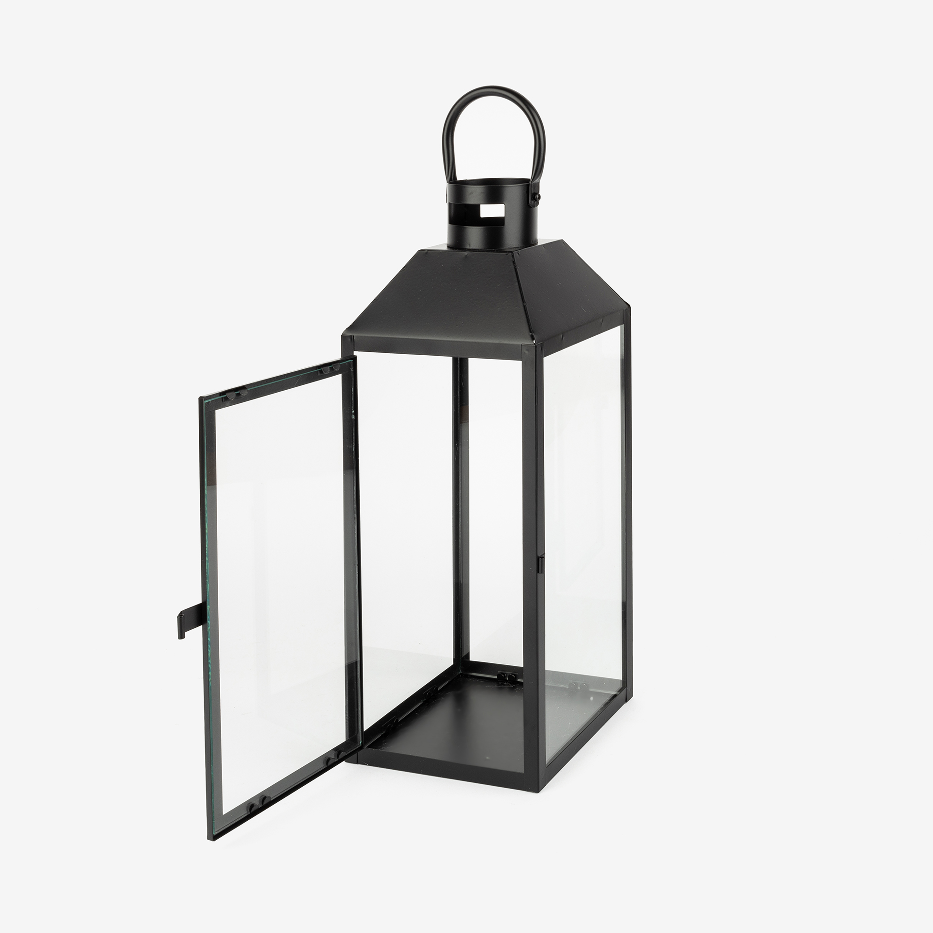Farol de metal negro Fenjer Ø15x39cm