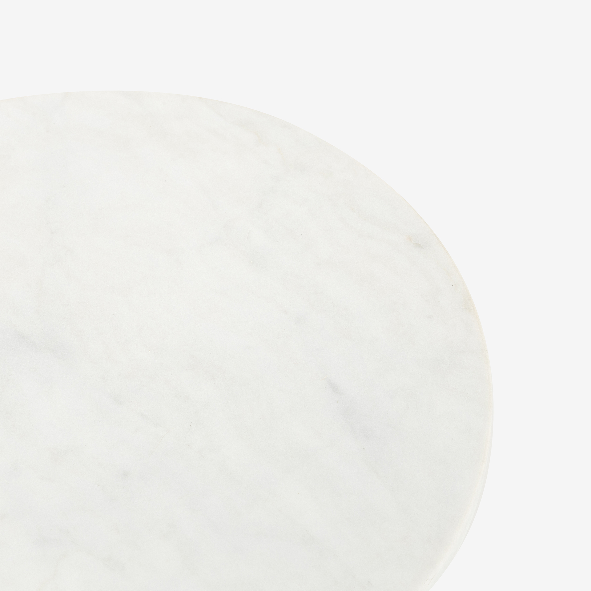 Mesa auxiliar de m&aacute;rmol blanco Kern &Oslash;35x61cm Clau&Chloe