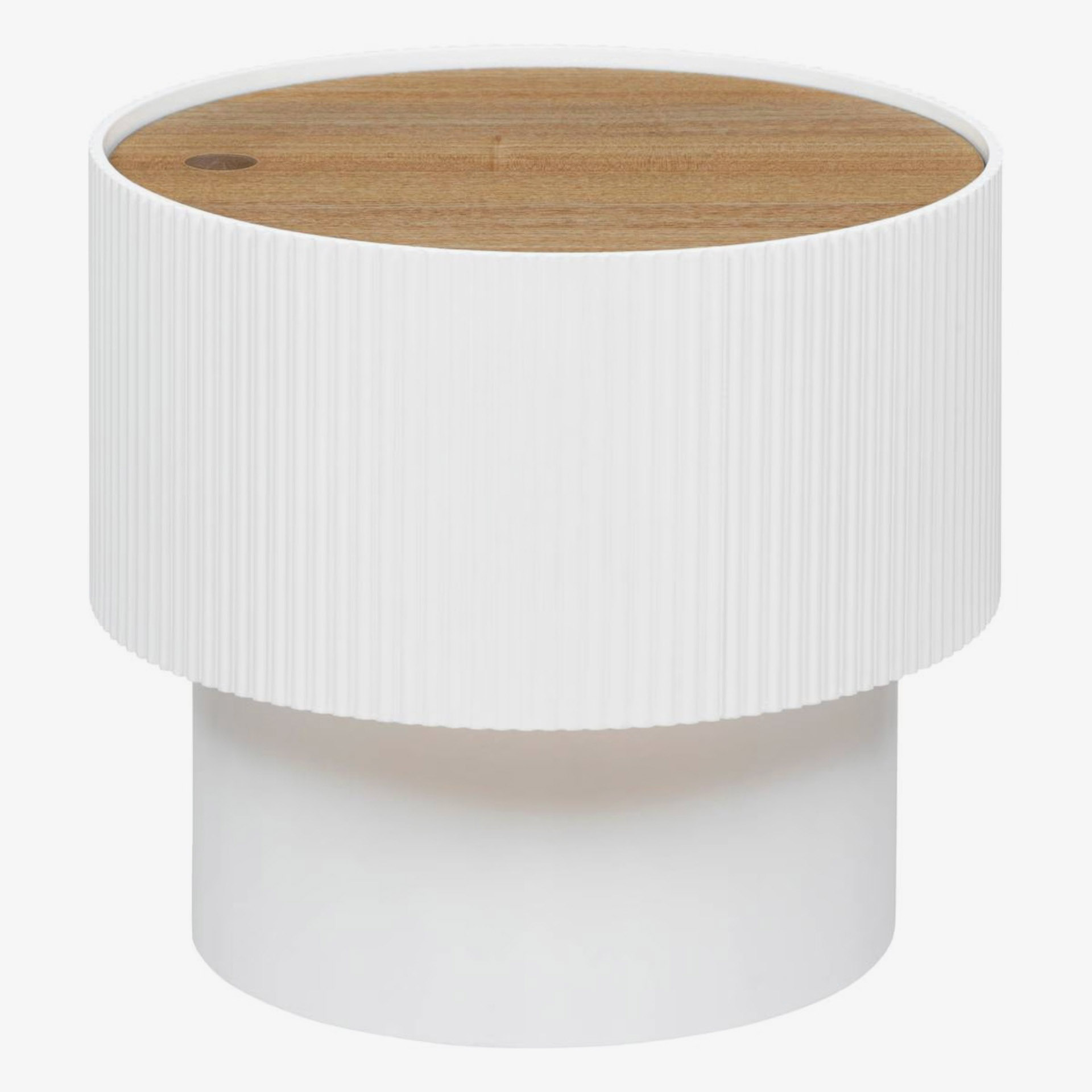 Mesa auxiliar blanca de madera Oria 