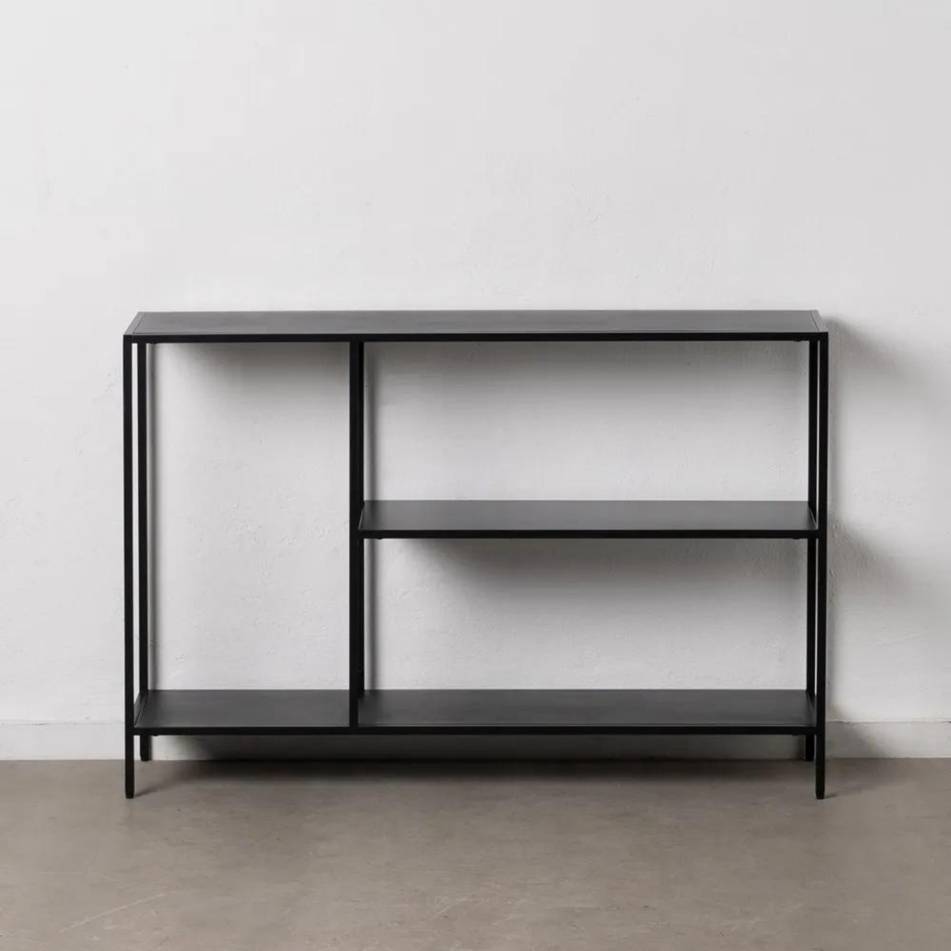 Consola de acero negro acero Calista 120,50x30x81,30cm