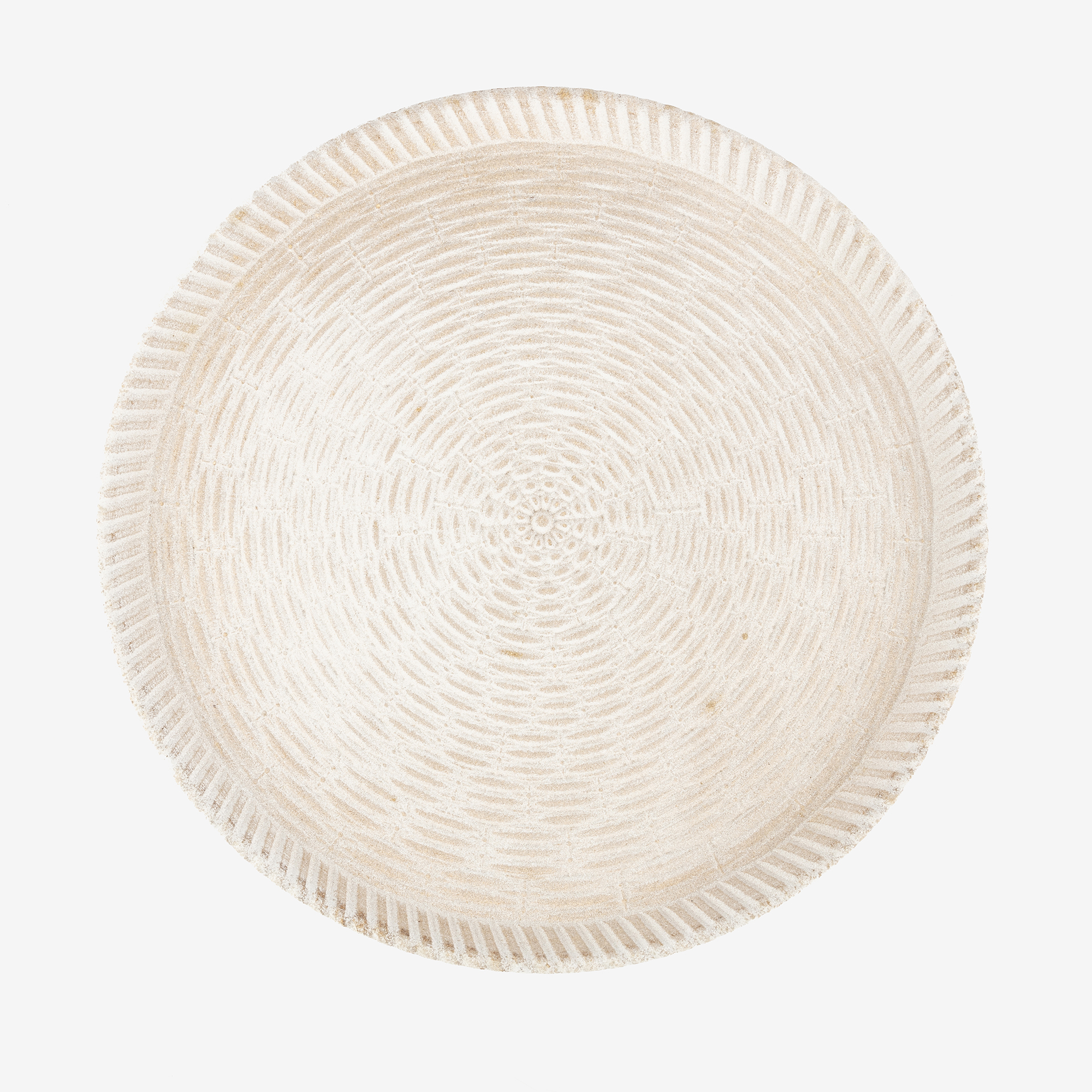 Centro de mesa de madera beige Ø29,5cm