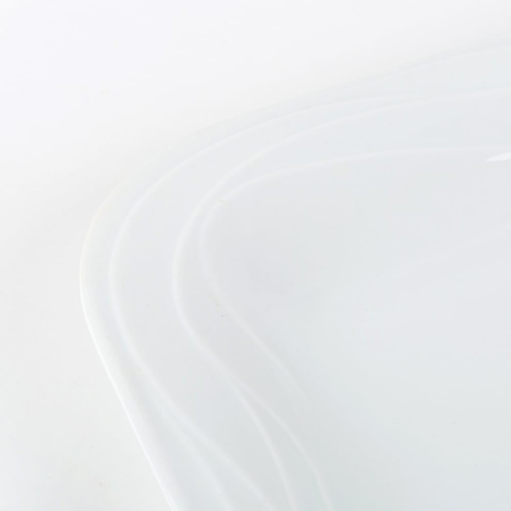 Bandejas para aperitivos de porcelana blanca Corina 25,8cm