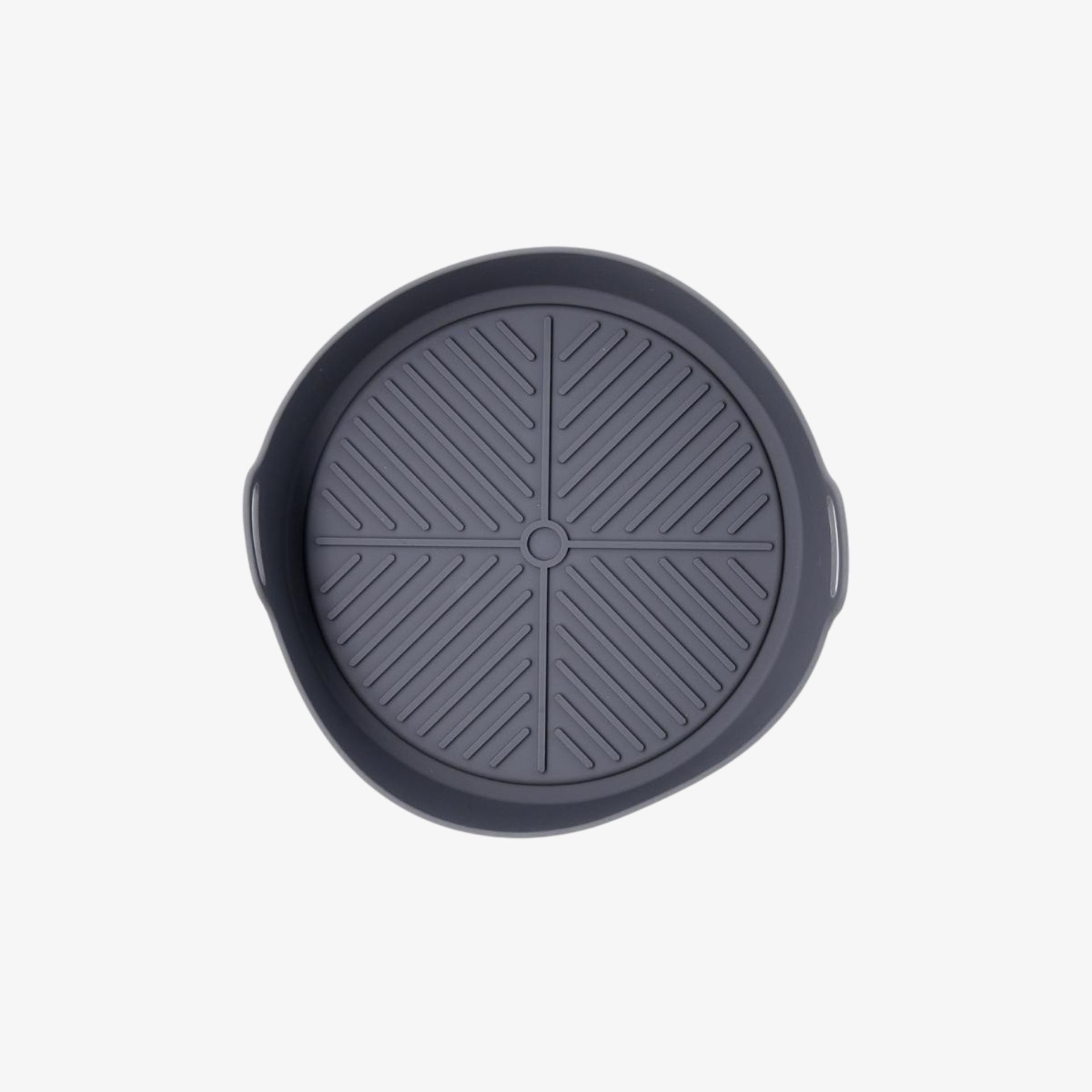 Cesta redonda de silicona gris para freidora de aire Ø22x9cm