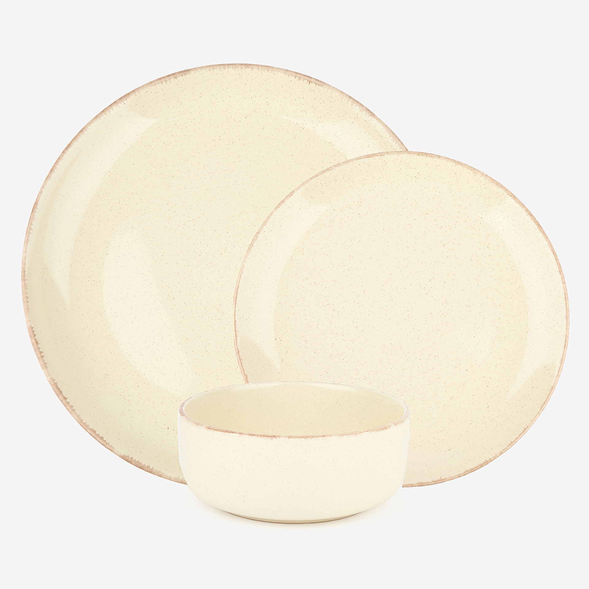 Vajilla de 18 piezas de cerámica blanca Coria