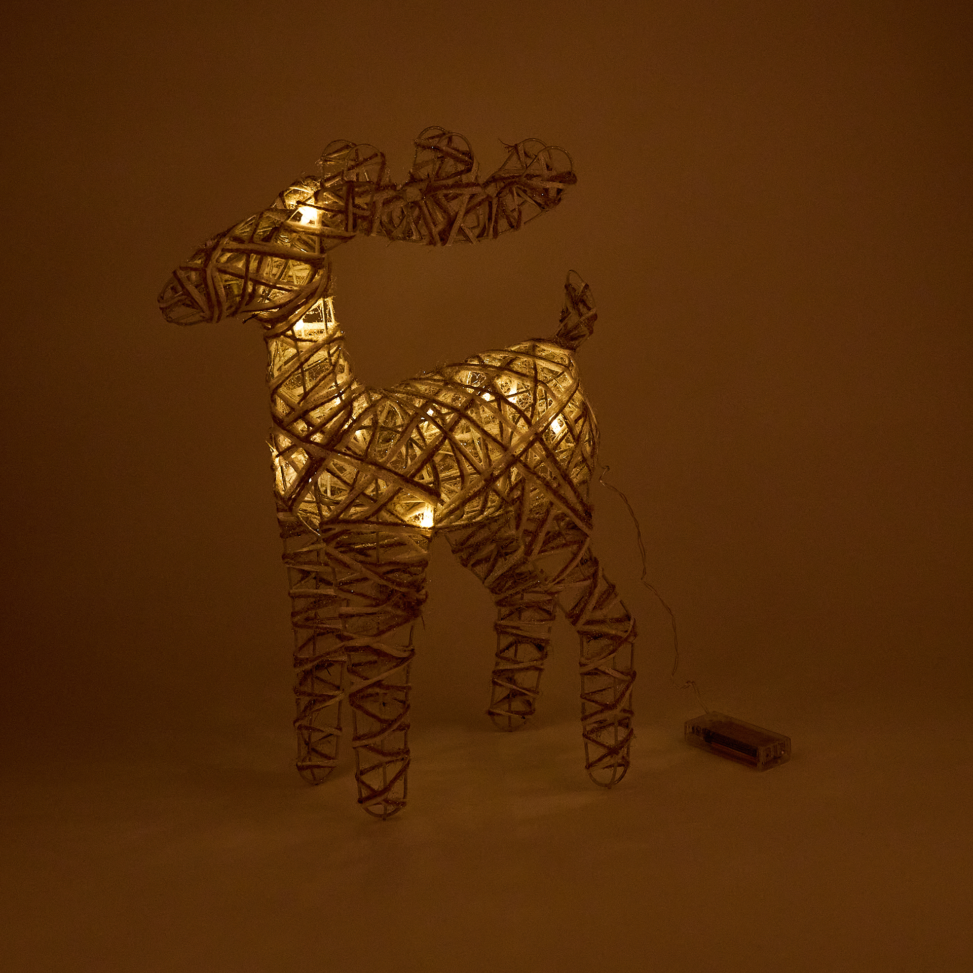 Figura decorativa Reno de luz LED gris 50cm