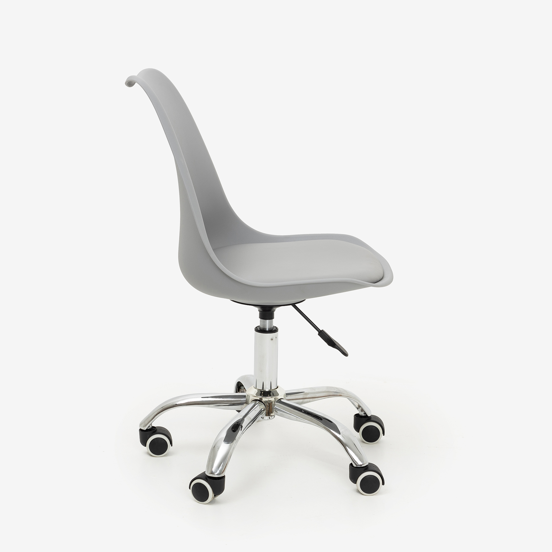 Silla oficina Tulip gris 48x55x45cm