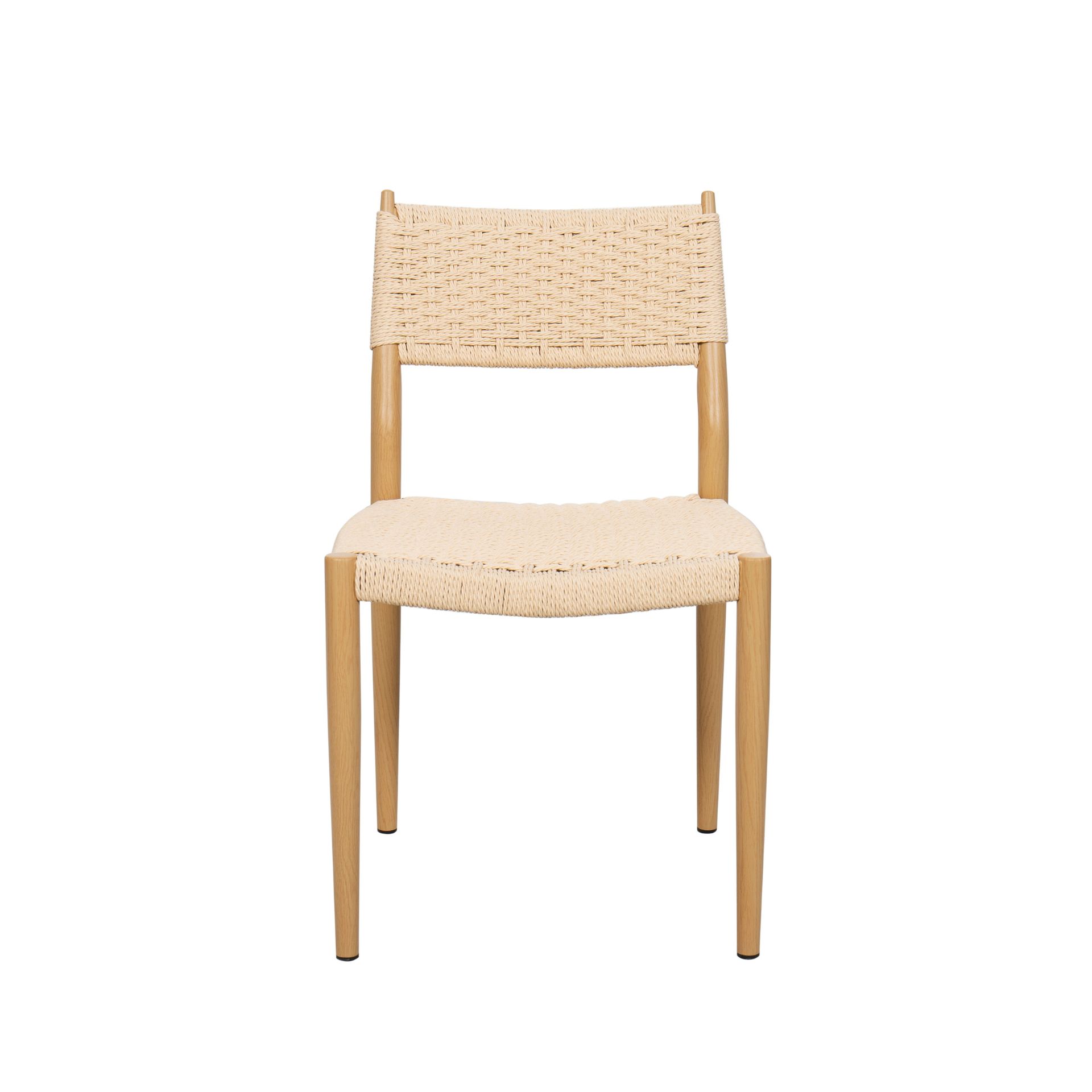 Silla de comedor efecto madera beige Vilma 56x50x82cm Clau&Chloe