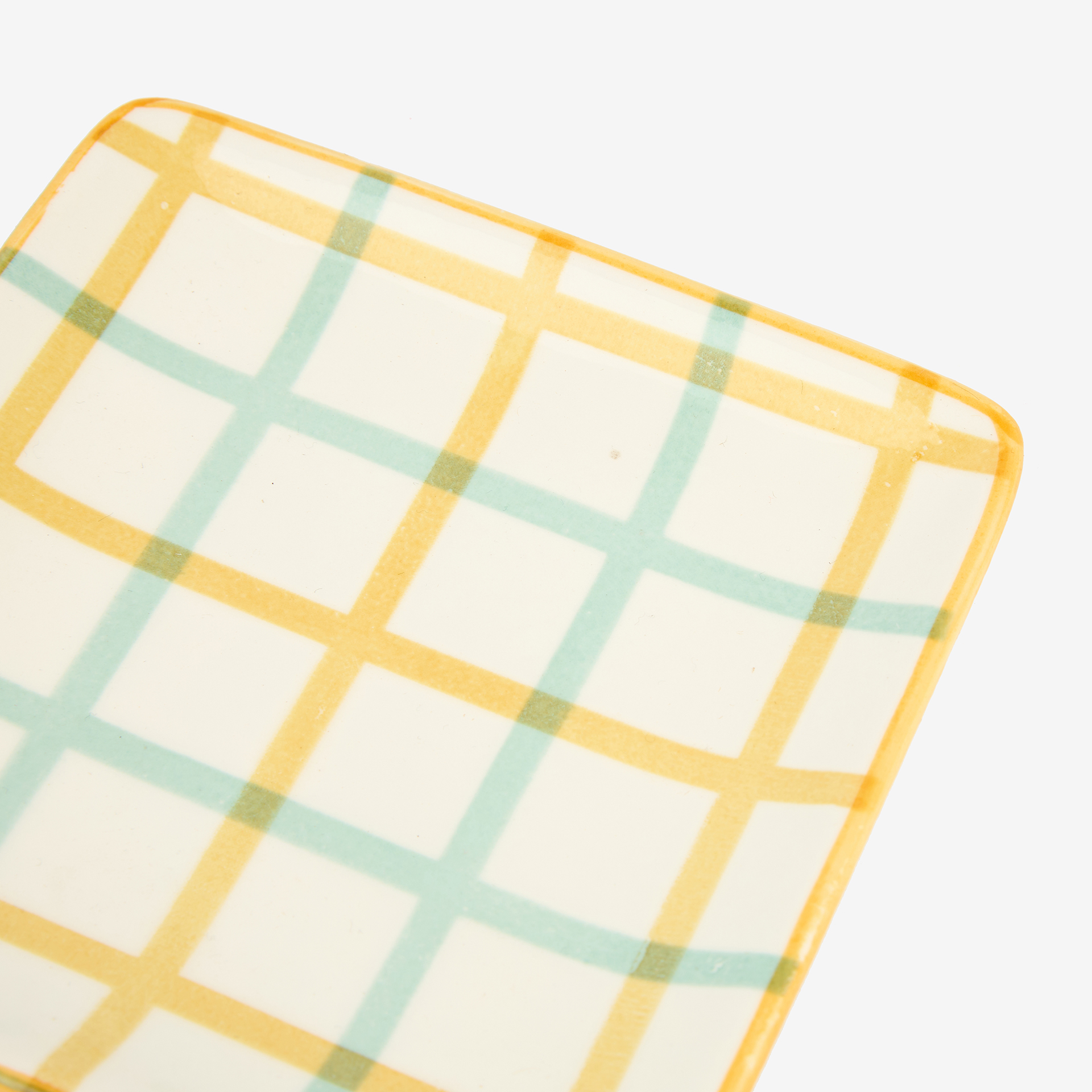 Fuente de cerámica cuadros Beida 11x11cm