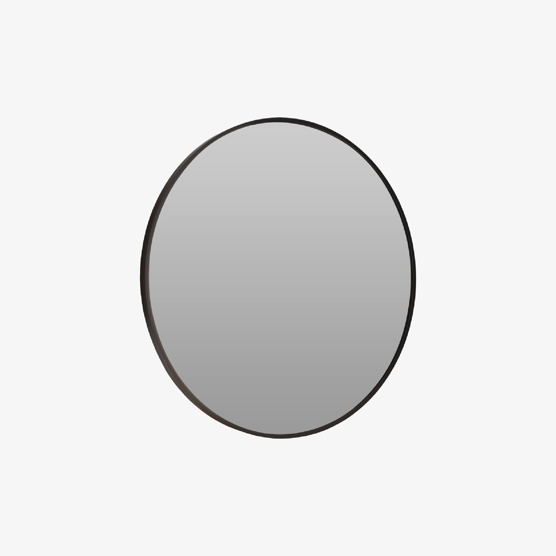 Espejo de aluminio negro Ø60cm Alupure