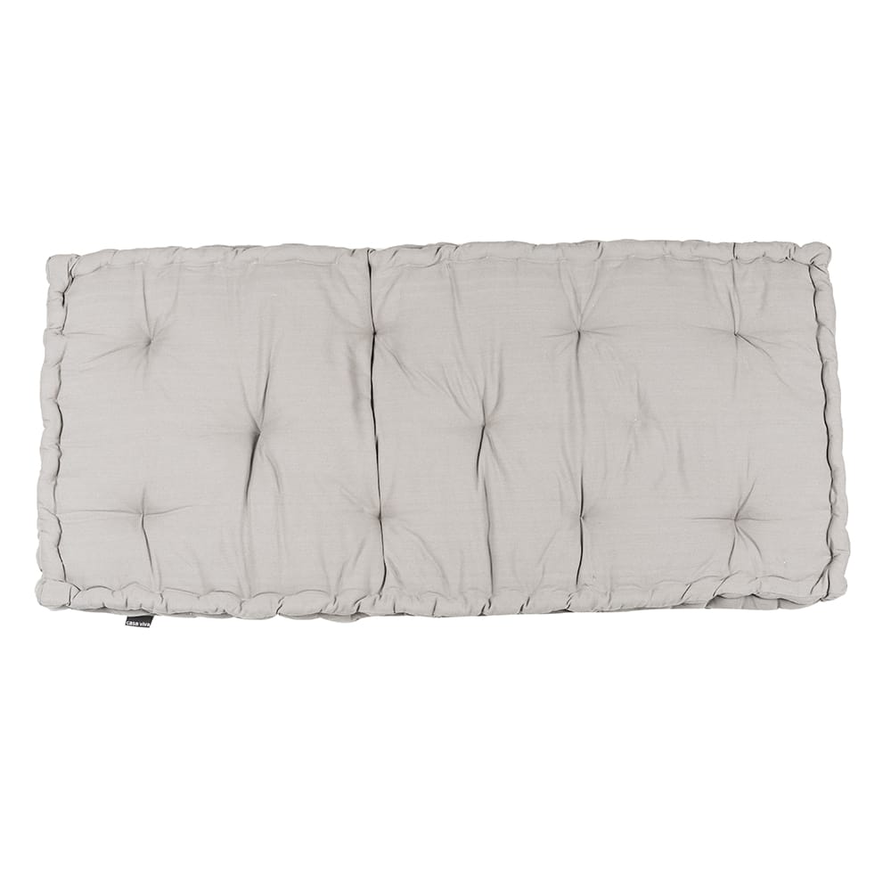 Cojín de respaldo gris 122x55x10cm