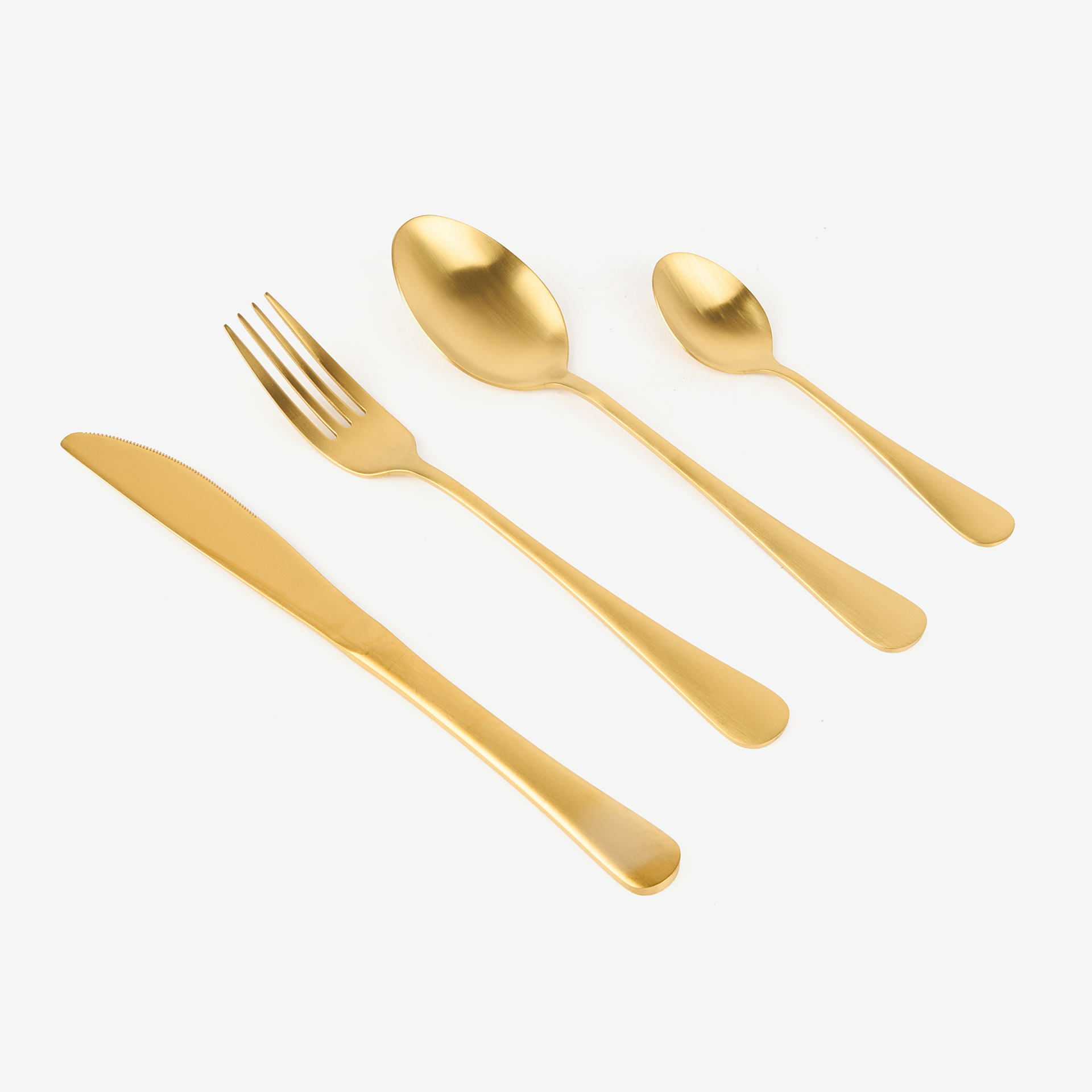 Cuberter&iacute;a de 24 piezas de acero inoxidable dorada Adele - Bergner