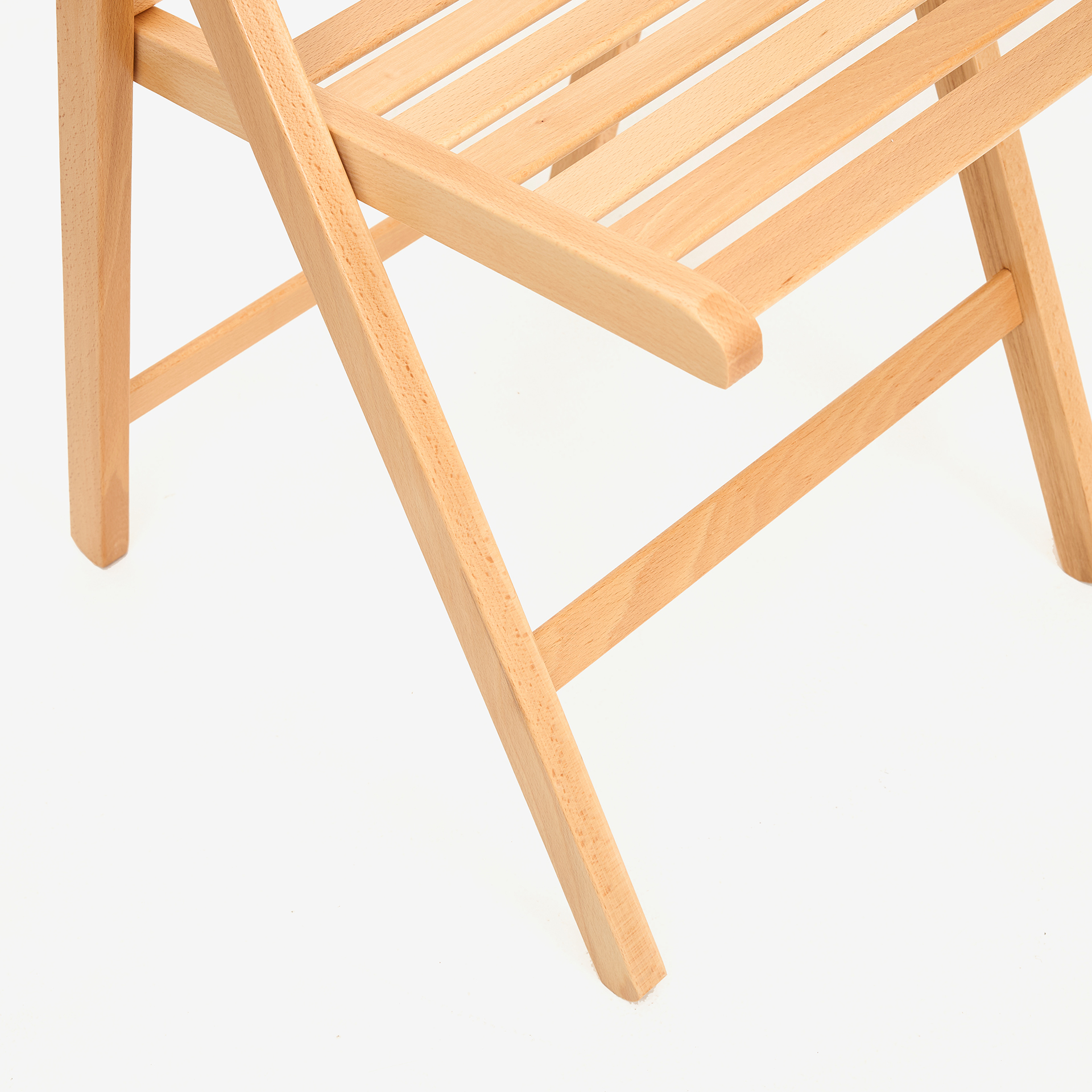 Silla plegable de madera de haya natural Gema 43x48x79cm