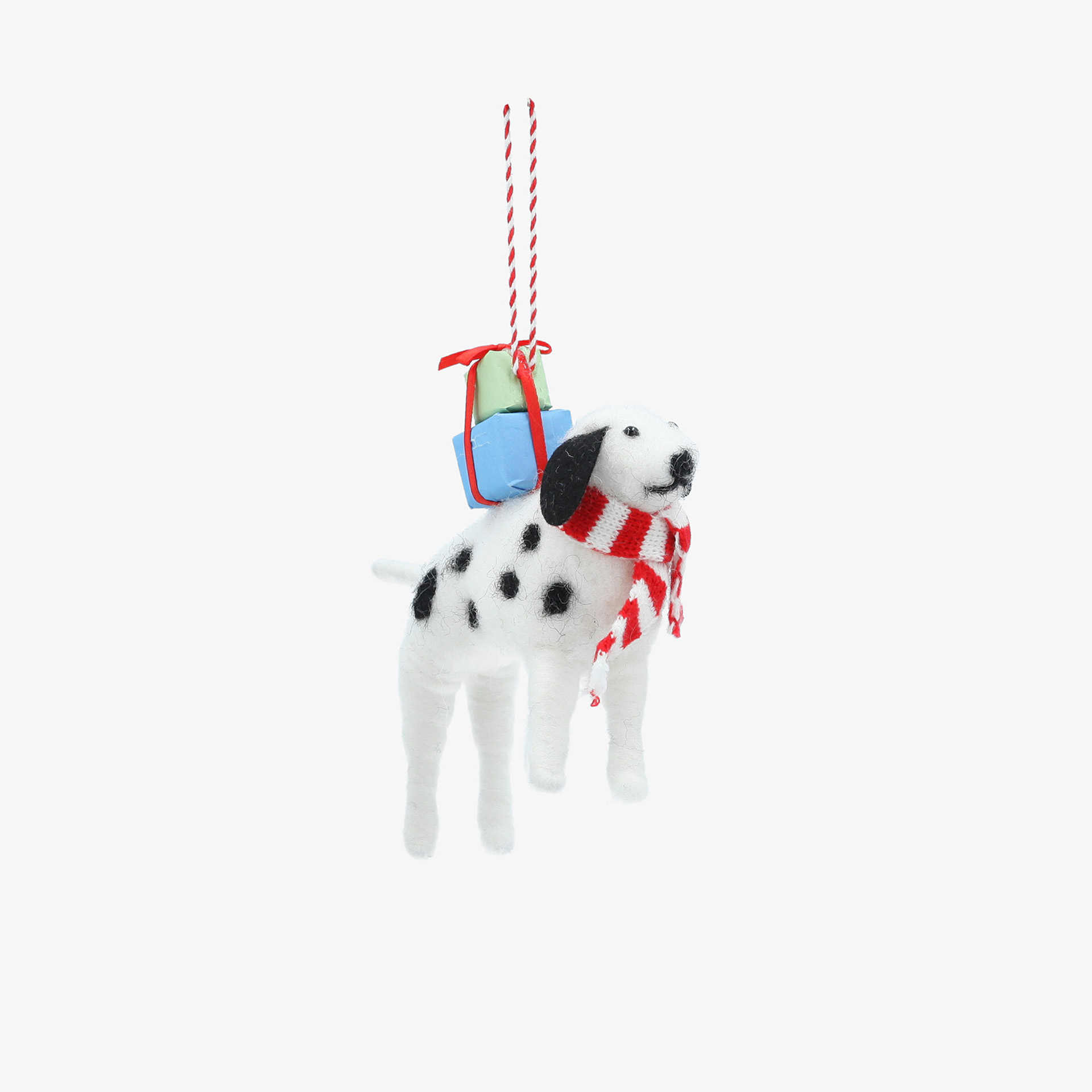 Adorno colgante de d&aacute;lmata de fieltro 12cm