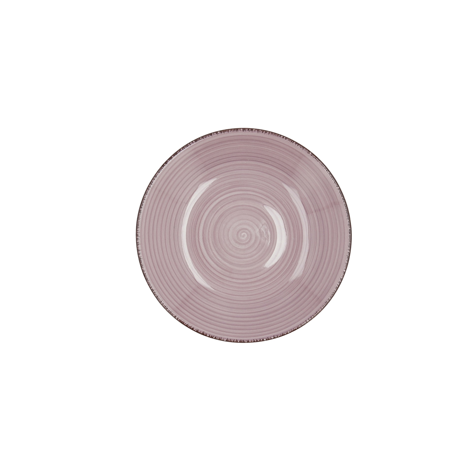 Set 2 tazas con plato rosa de gres Vita 22cl