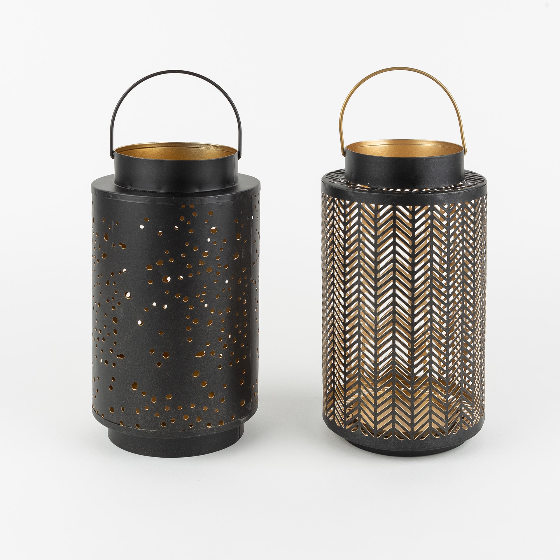 Portavelas metal Ø14x24cm en varios modelos