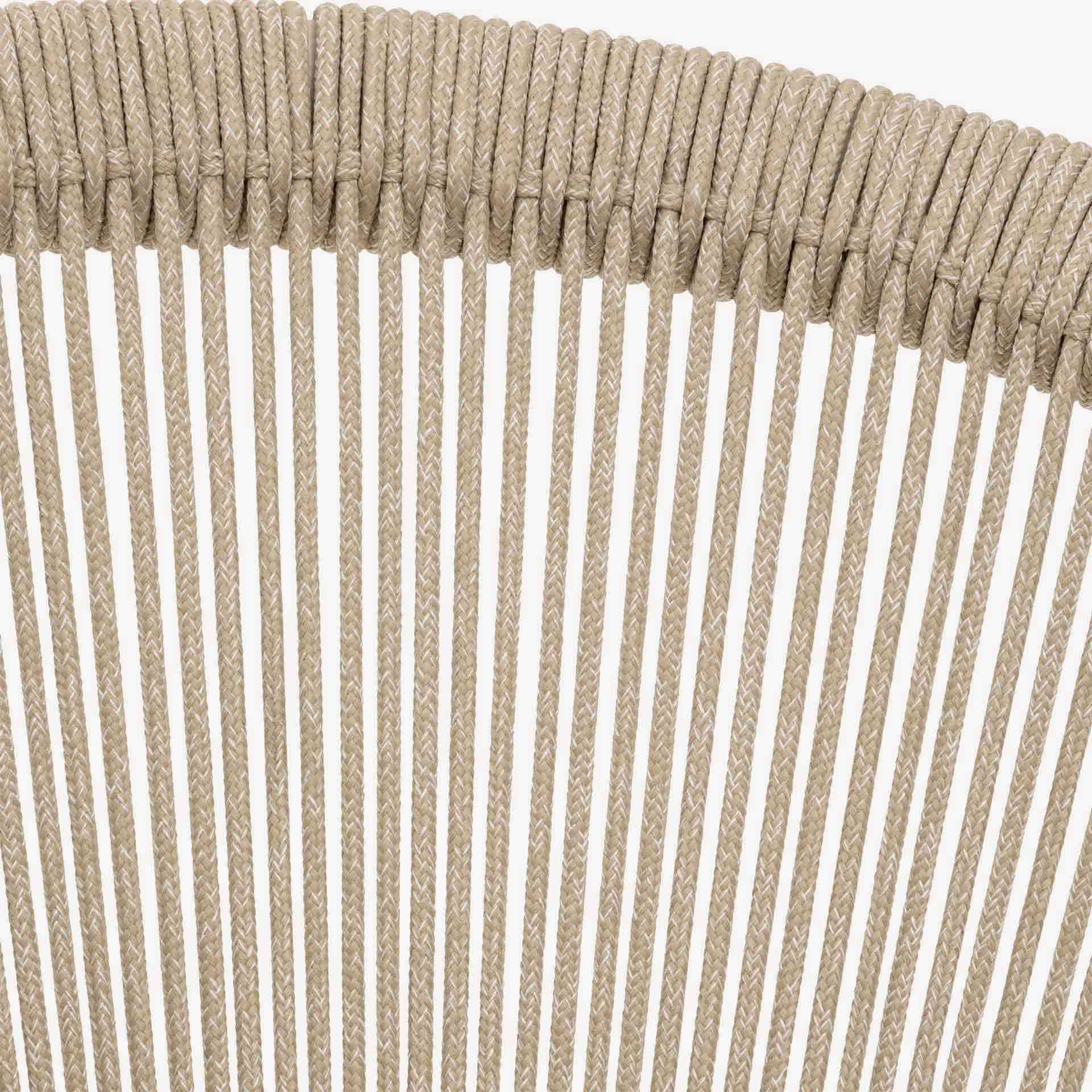 Silla de jard&iacute;n apilable de aluminio crema Rivan 57x62x80cm